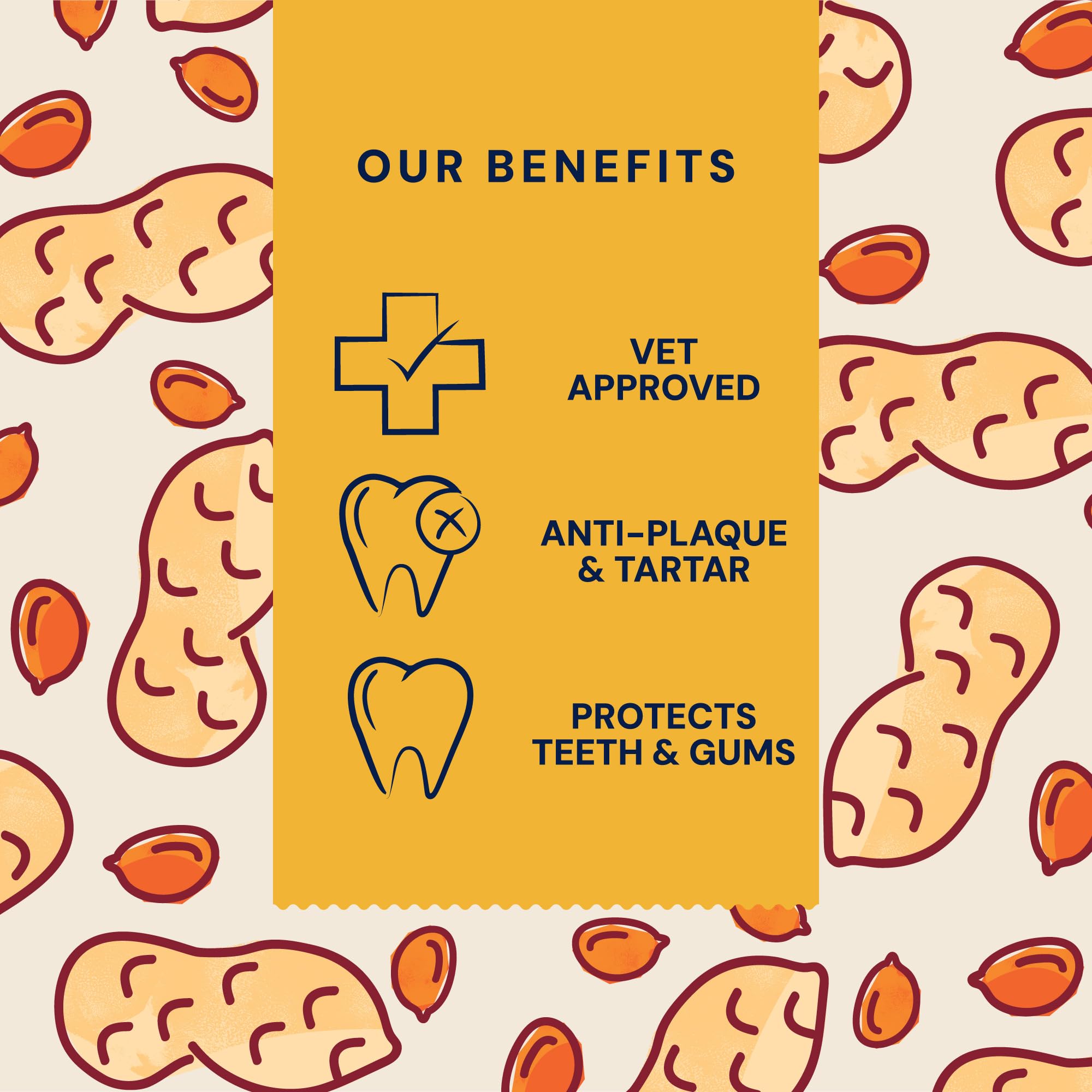 Pooch & Mutt Peanut Butter Dental Sticks - Plaque & Tartar Control for Small Dogs | 7 Sticks 7