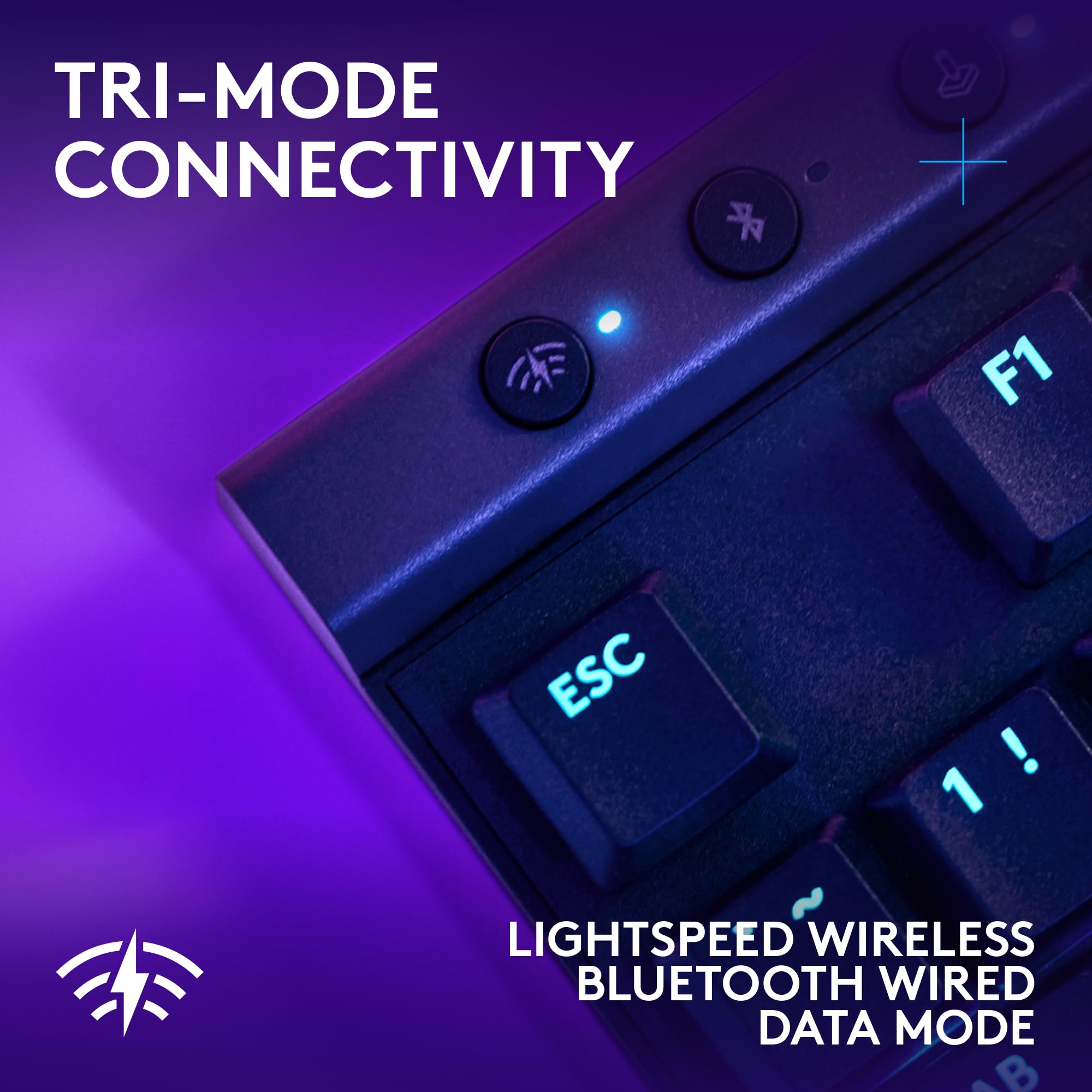 Logitech G G515 LIGHTSPEED TKL Wireless Gaming Keyboard with GL Brown Switches, Black 6