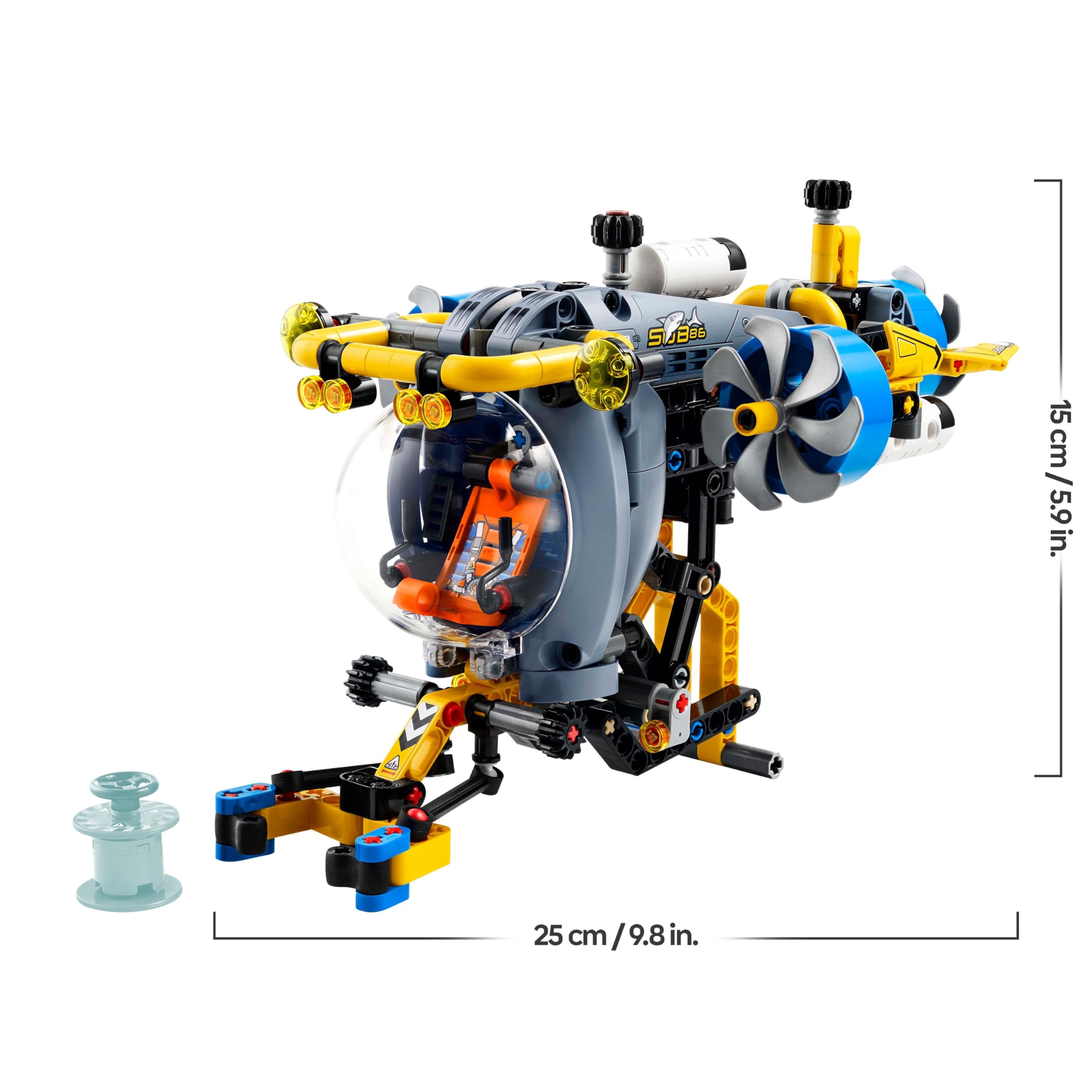 LEGO Technic Deep-Sea Research Submarine Toy Set 42201 - Engineering Introduction for Ages 9+ 8