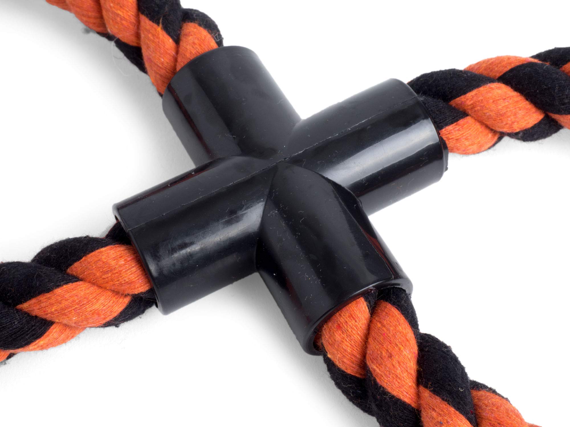 Petface Seriously Strong Figure of 8 Rope Dog Toy - Durable Cotton Blend | Black, Orange 3