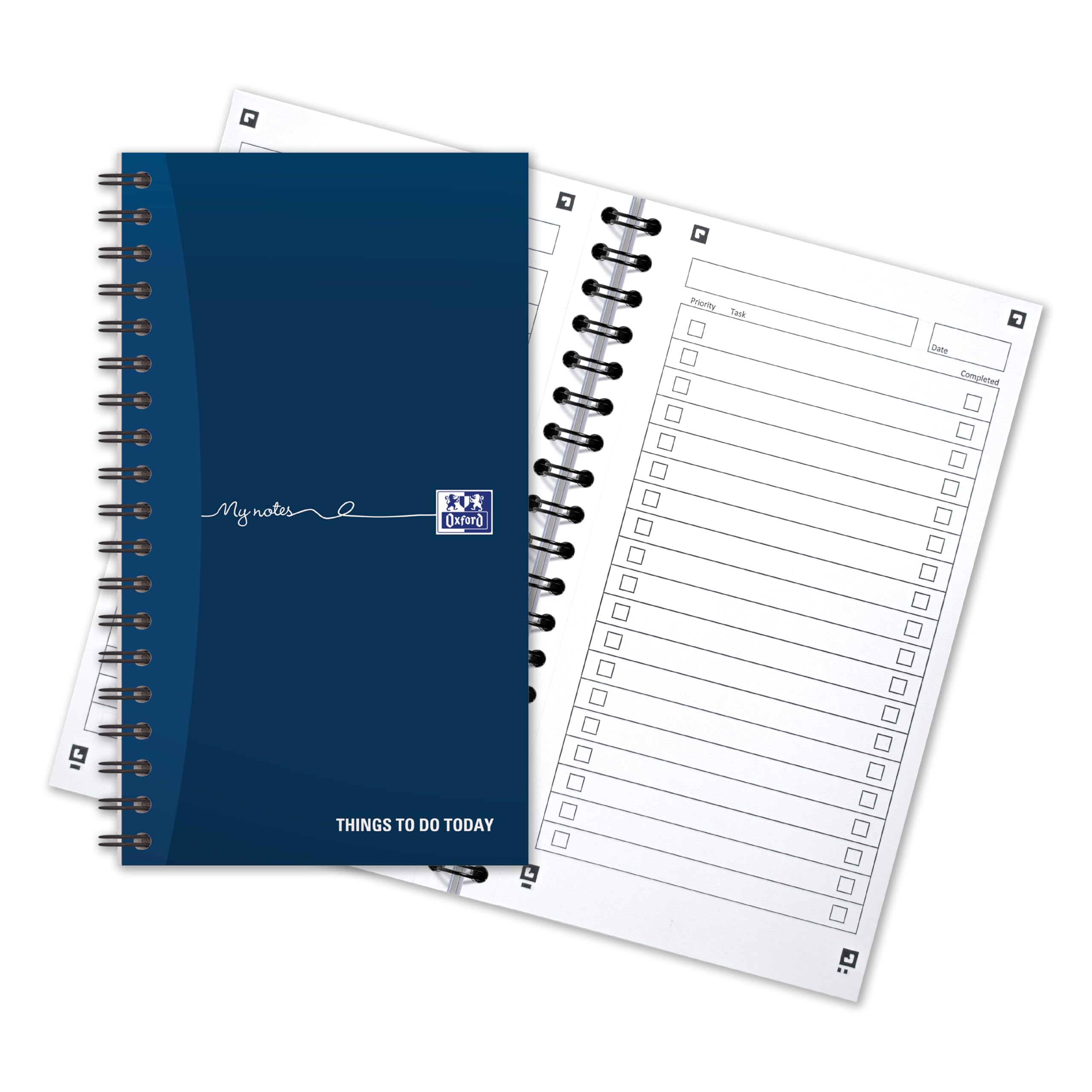 Oxford My Notes To Do List Notebook - Wirebound, 230 Page, Navy Blue | Scribzee Compatible 1