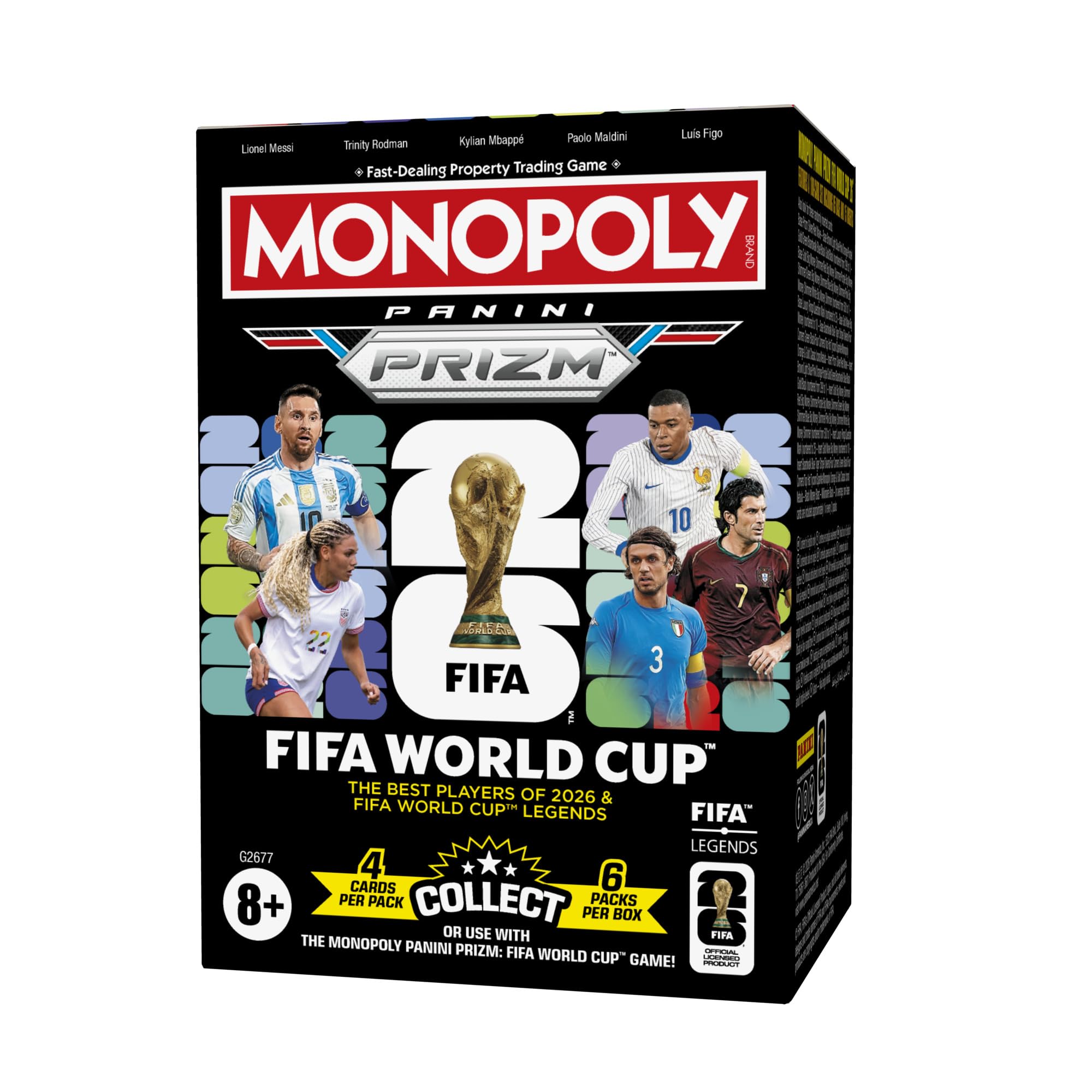 Monopoly Panini Prizm FIFA World Cup Trading Cards Booster Box | Includes 24 Cards | Ages 8+