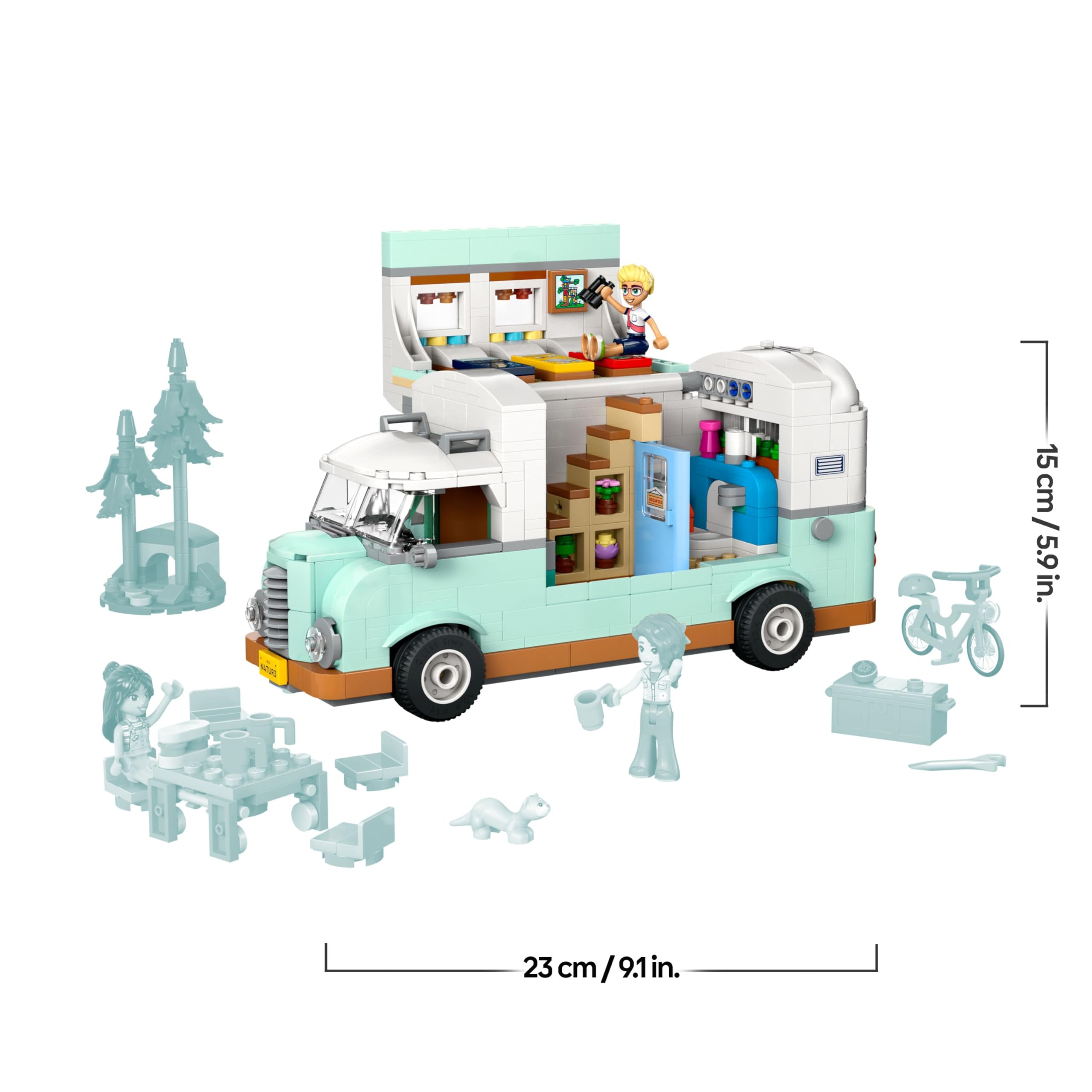 LEGO Friends Friendship Camper Van Adventure Set 42663 | Ages 7+ | Includes 3 Mini Dolls & Ferret 8