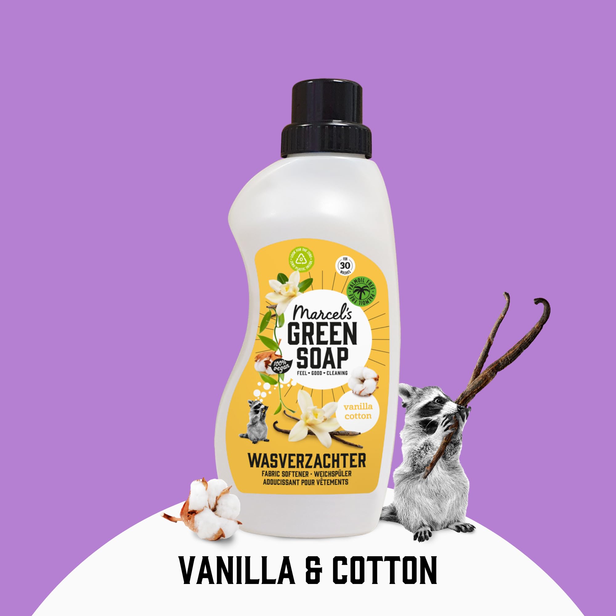 Marcel's Green Soap - Vanilla & Cotton Fabric Conditioner (900ml) 4