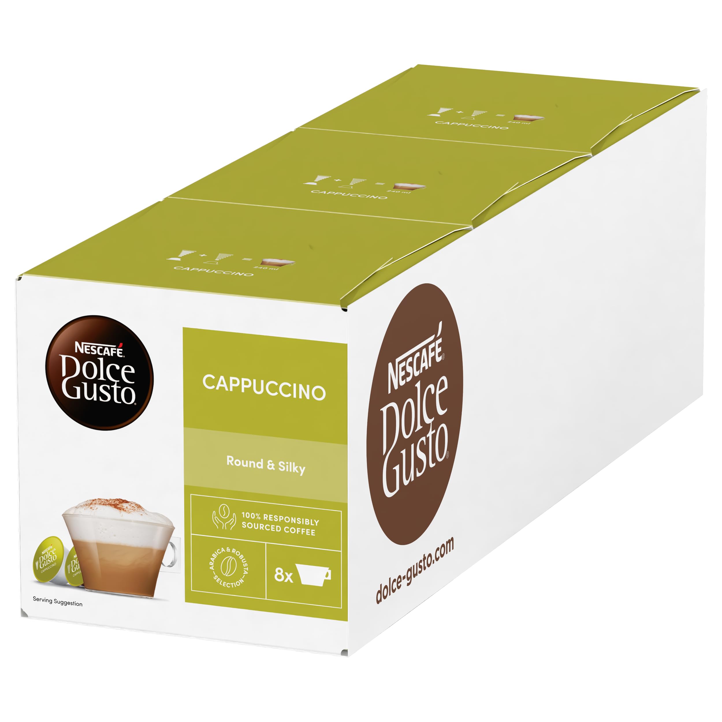 NESCAFÉ Dolce Gusto Cappuccino Coffee Pods - 48 Count Total | Medium Roast | Caffeinated 1