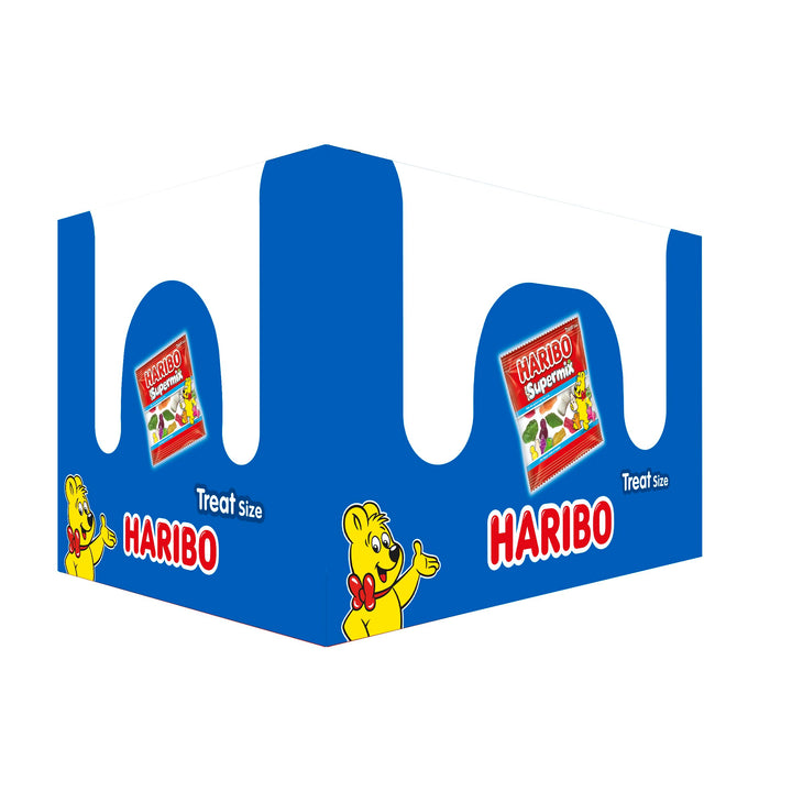 HARIBO Supermix Sweets Mini Bags - 16g x 100 Packs (1.6kg) Fruit & Chewy Mix