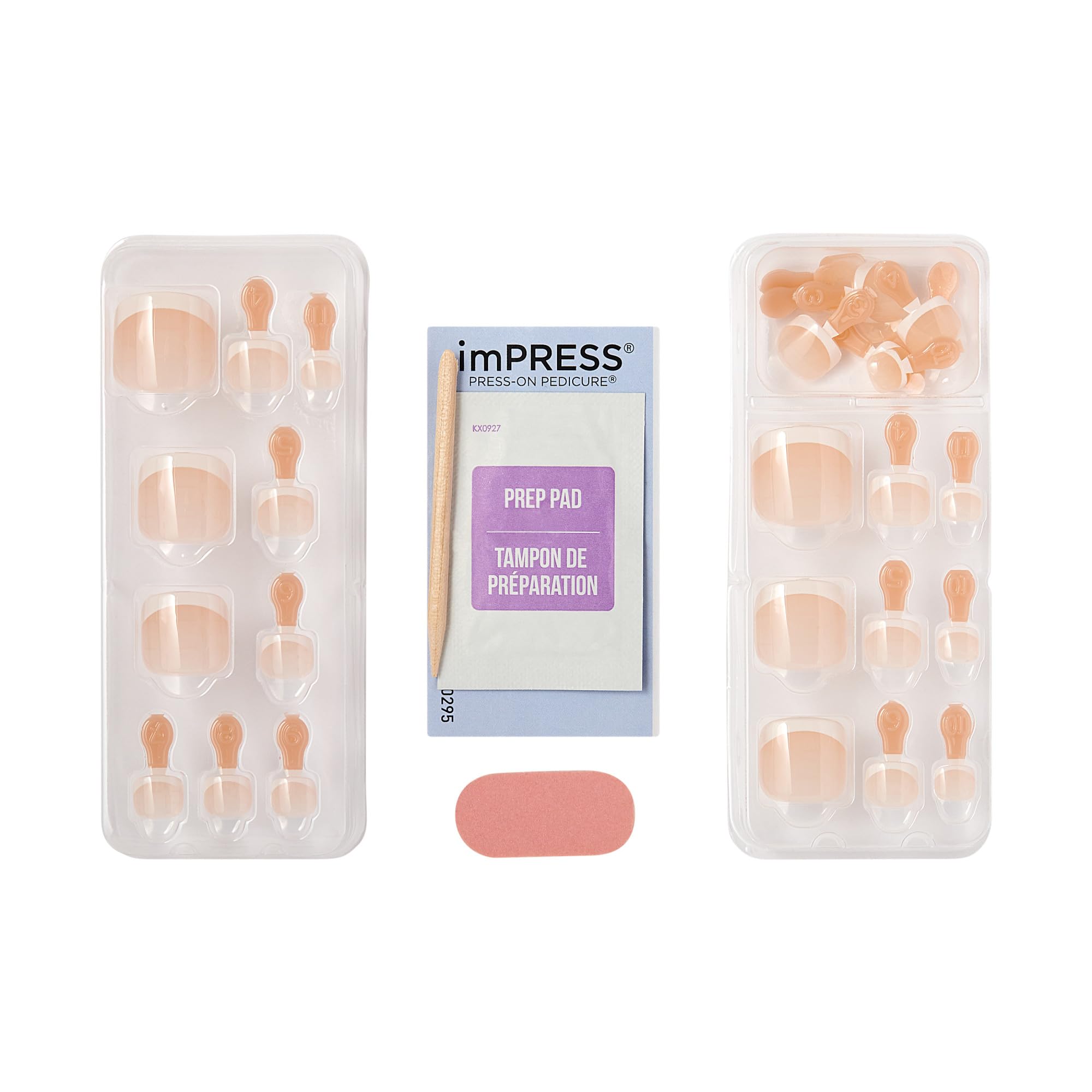 imPRESS Press On Toenails - Blanc Chic White French Short Squoval 24 Count 4