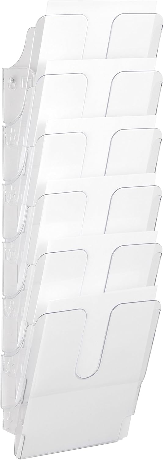 Durable FLEXIPLUS 6 A4 Portrait Literature Holder | Transparent | Wall Mounted D
