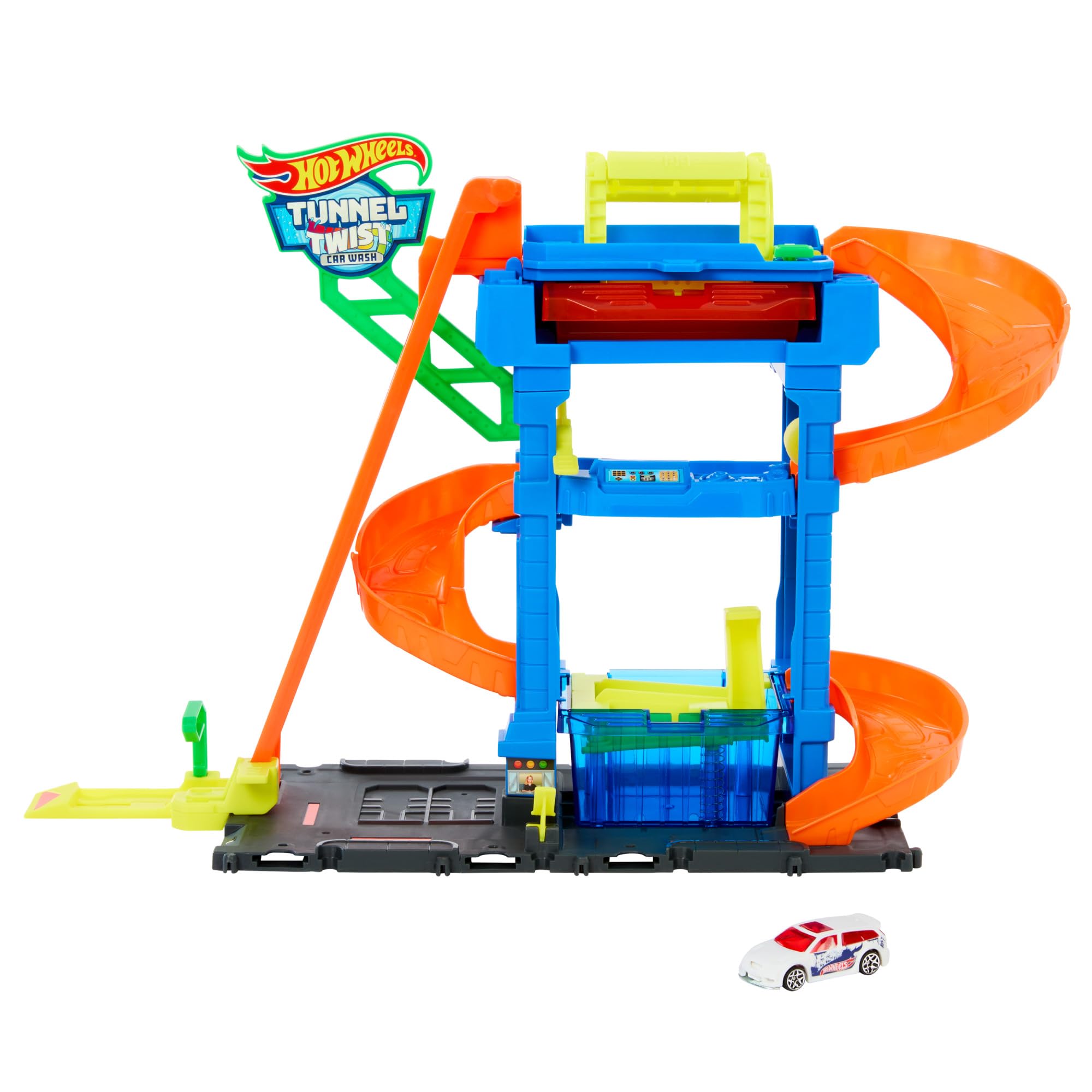 Hot Wheels City Tunnel Twist Car Wash - Color Shifting Toy Car Playset 2