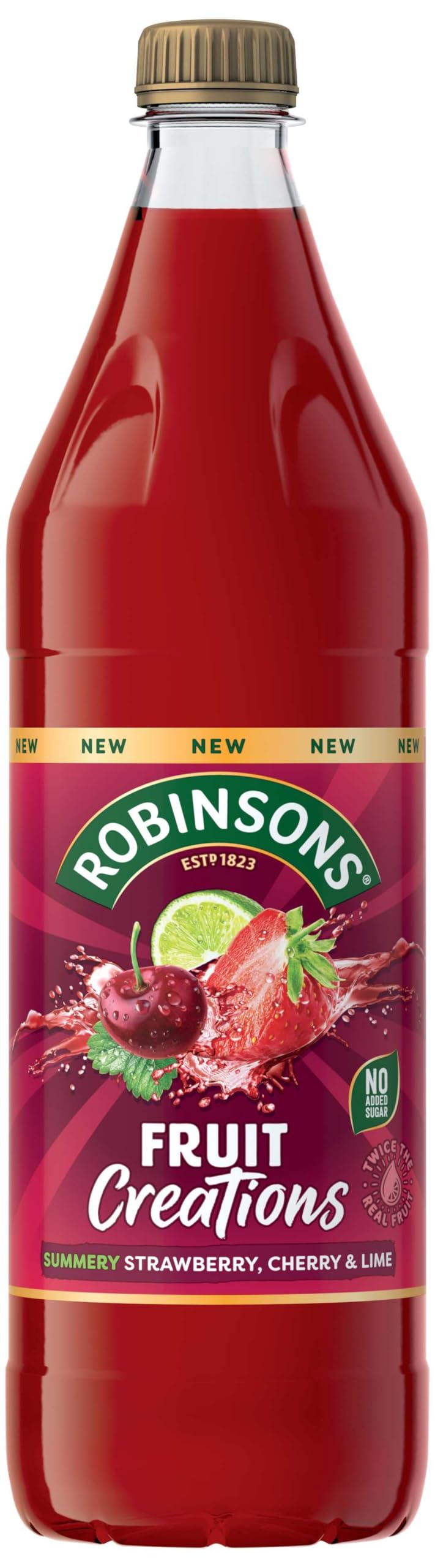 Robinsons Fruit Creations Real Fruit Squash Strawberry, Cherry & Lime | 1L Squash | No Added Sugar 2