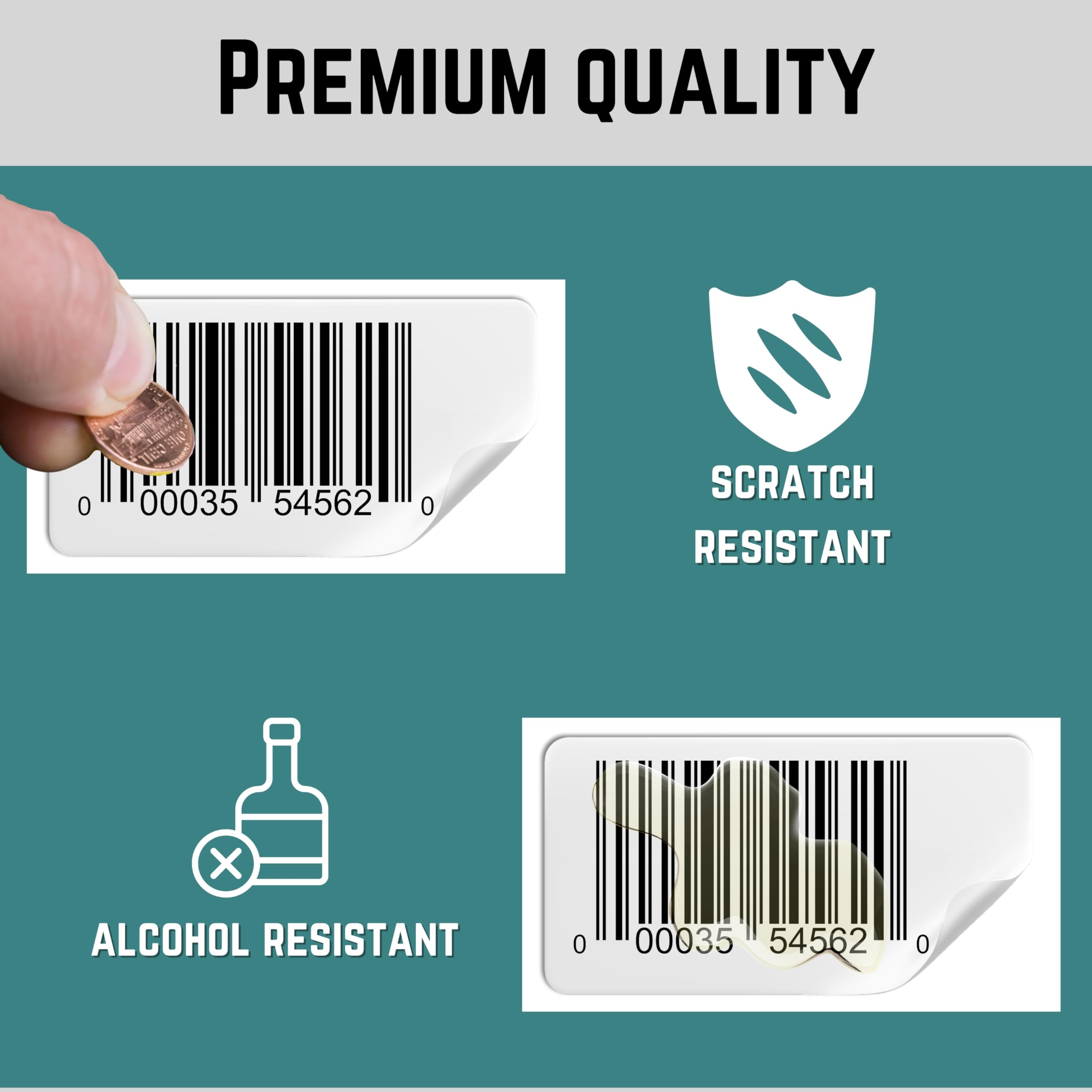 Double Dragon Direct Thermal Printer Labels - 60mm x 30mm, 1,100 Labels per Roll 4