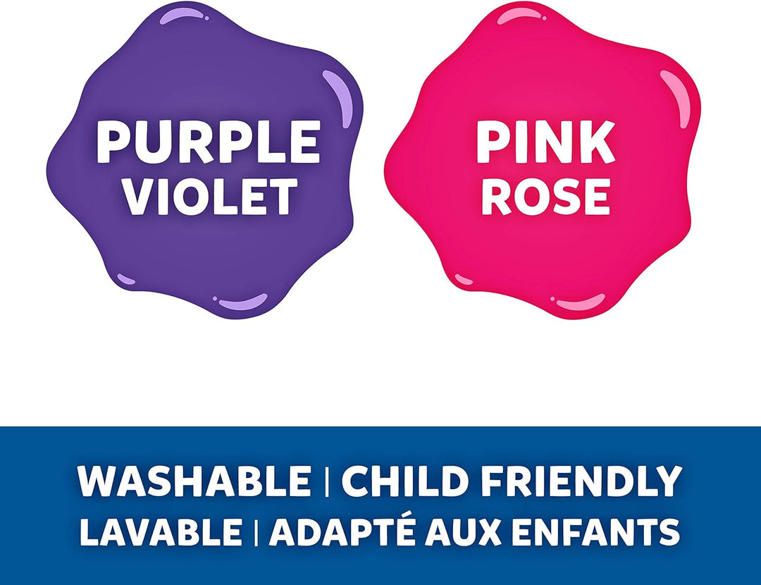 Elmer's Colour Slime Kit - Washable Slime Making Kit with Pink & Purple Glue, Magical Liquid Activator