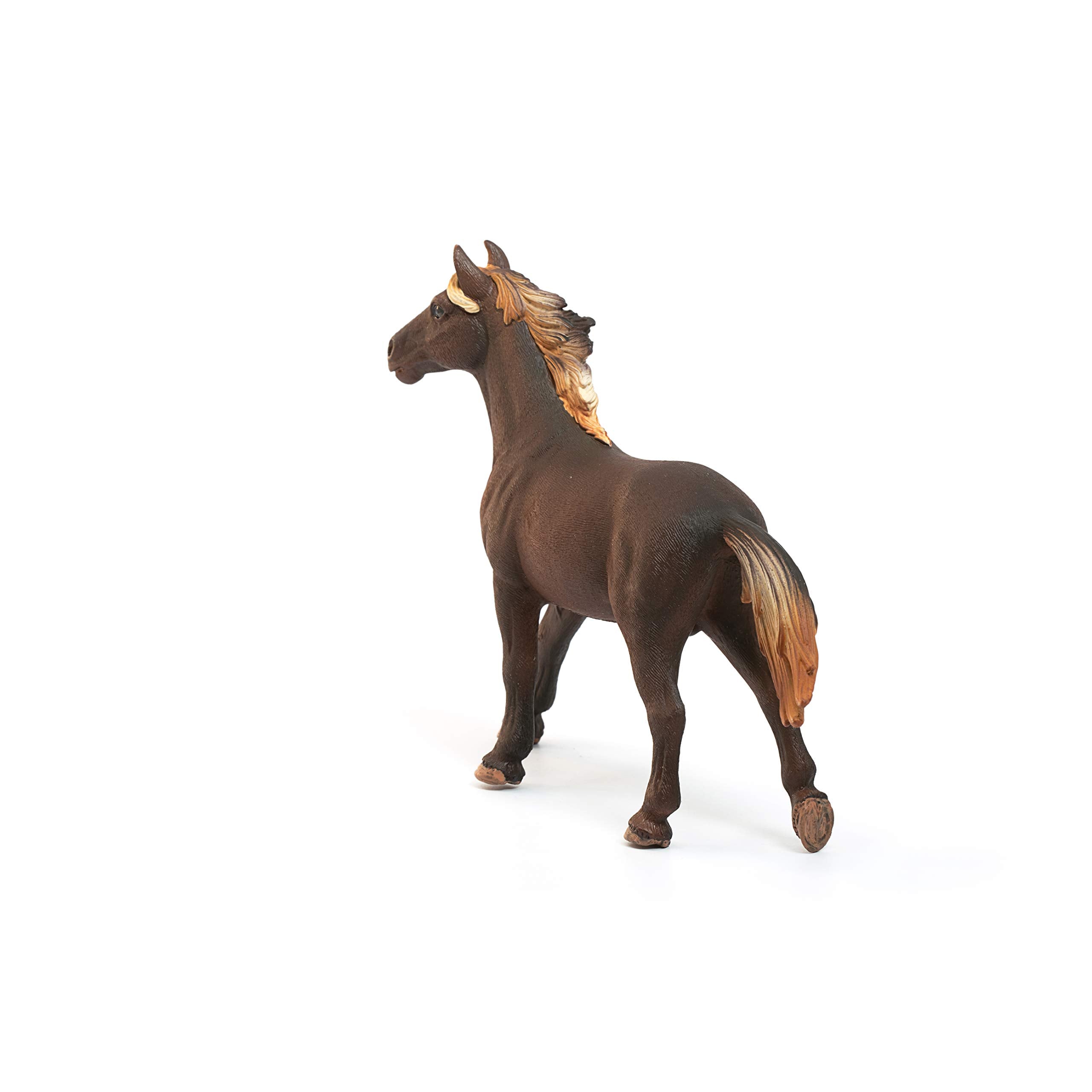 Schleich Mustang Stallion 13805 Farm World Toy Figurine - Individually Hand Painted, Educational Toy, Brown Plastic, Ages 3+ 4