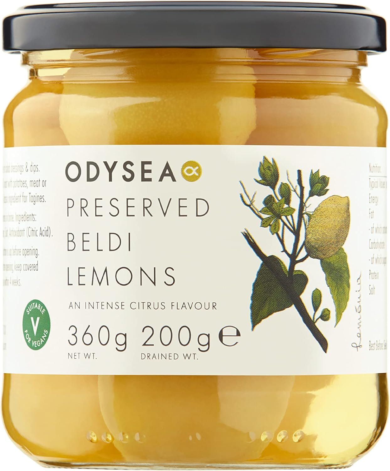Odysea Preserved Beldi Lemons - Aromatic Moroccan Citrus for Intense Flavor | 360 g 1