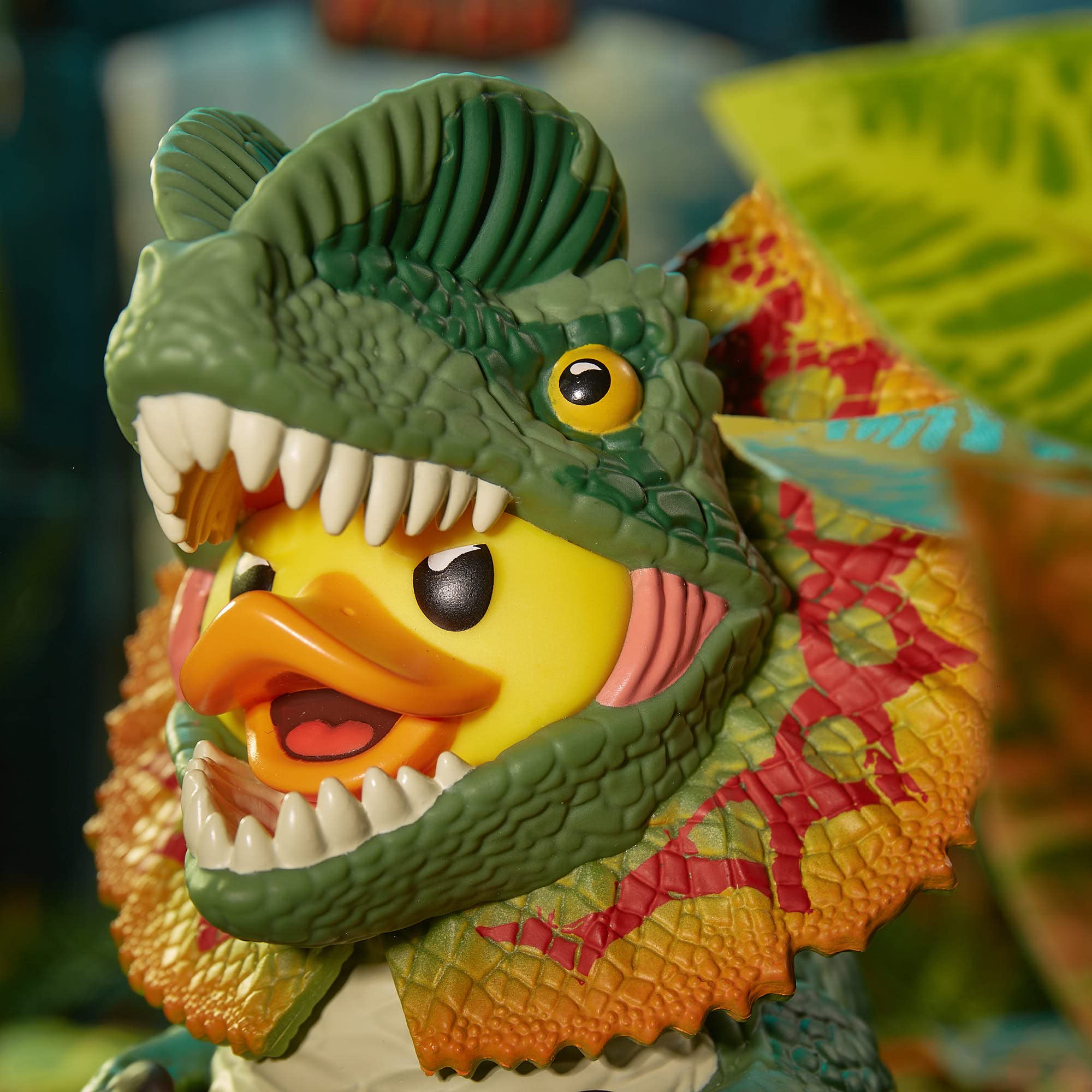 TUBBZ Boxed Edition: Jurassic World Rebirth - Dilophosaurus Rubber Duck Vinyl Figure
