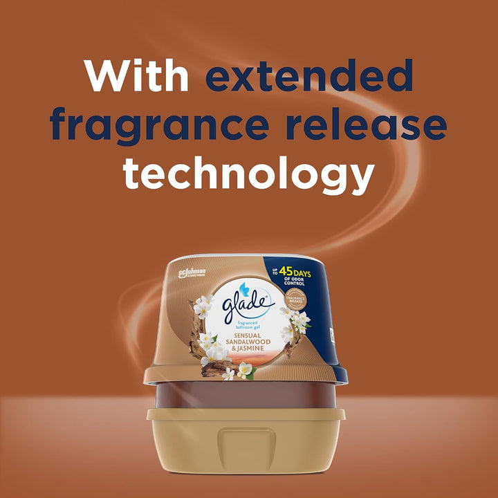 Glade - Sensual Sandalwood & Jasmine Fragranced Bathroom Gel Air Freshener