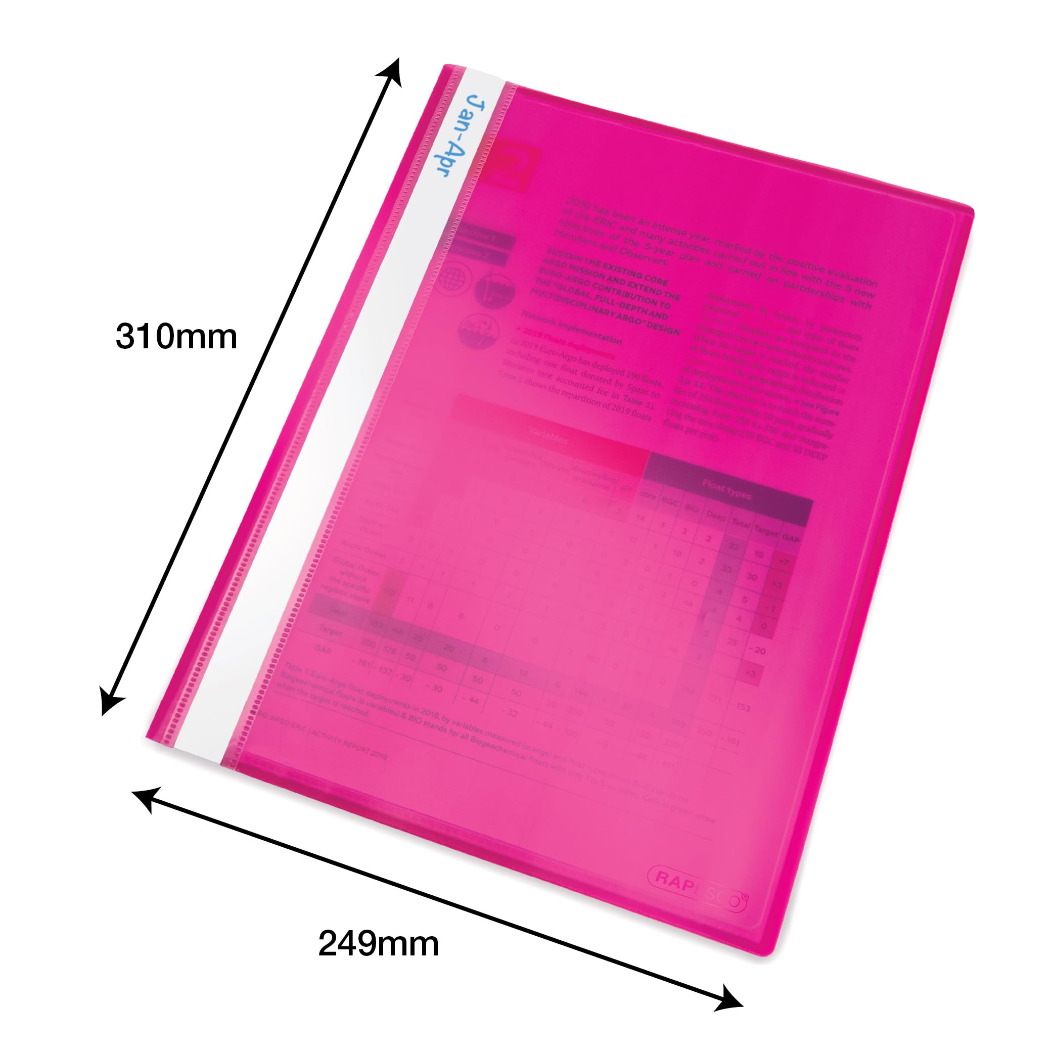 Rapesco 0915 Flexible Display Book - 10 Pockets, A4, Assorted Colours, Pack of 10 2