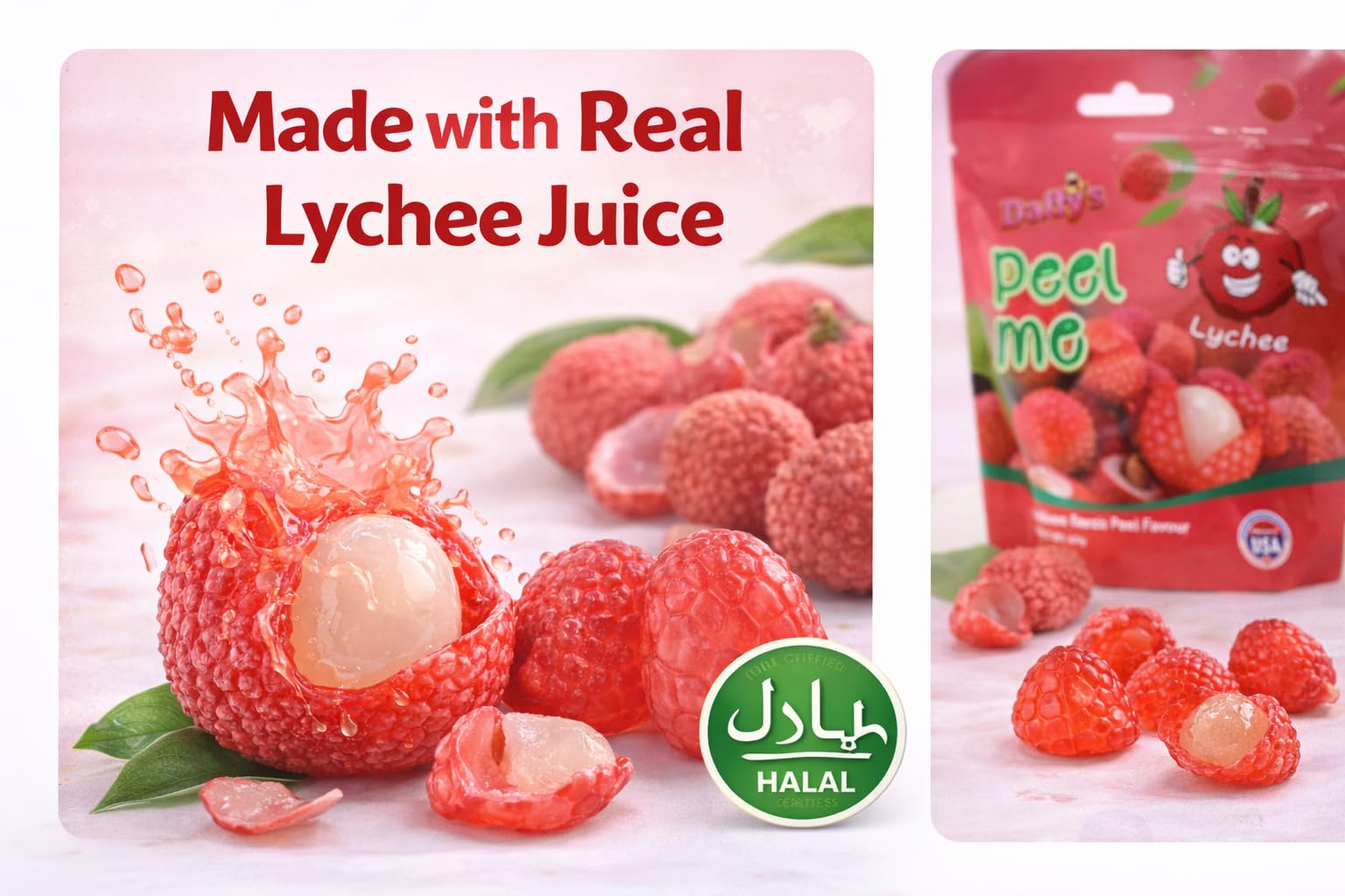SHINE Daffy's Peel Me Mango Flavour Gummy Candy - Real Fruit Juice, Peelable Design | 65g Pouch 3