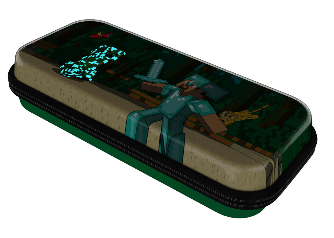 Minecraft Forest Battle - Nintendo Switch Travel Case with Glow-in-the-Dark Design
