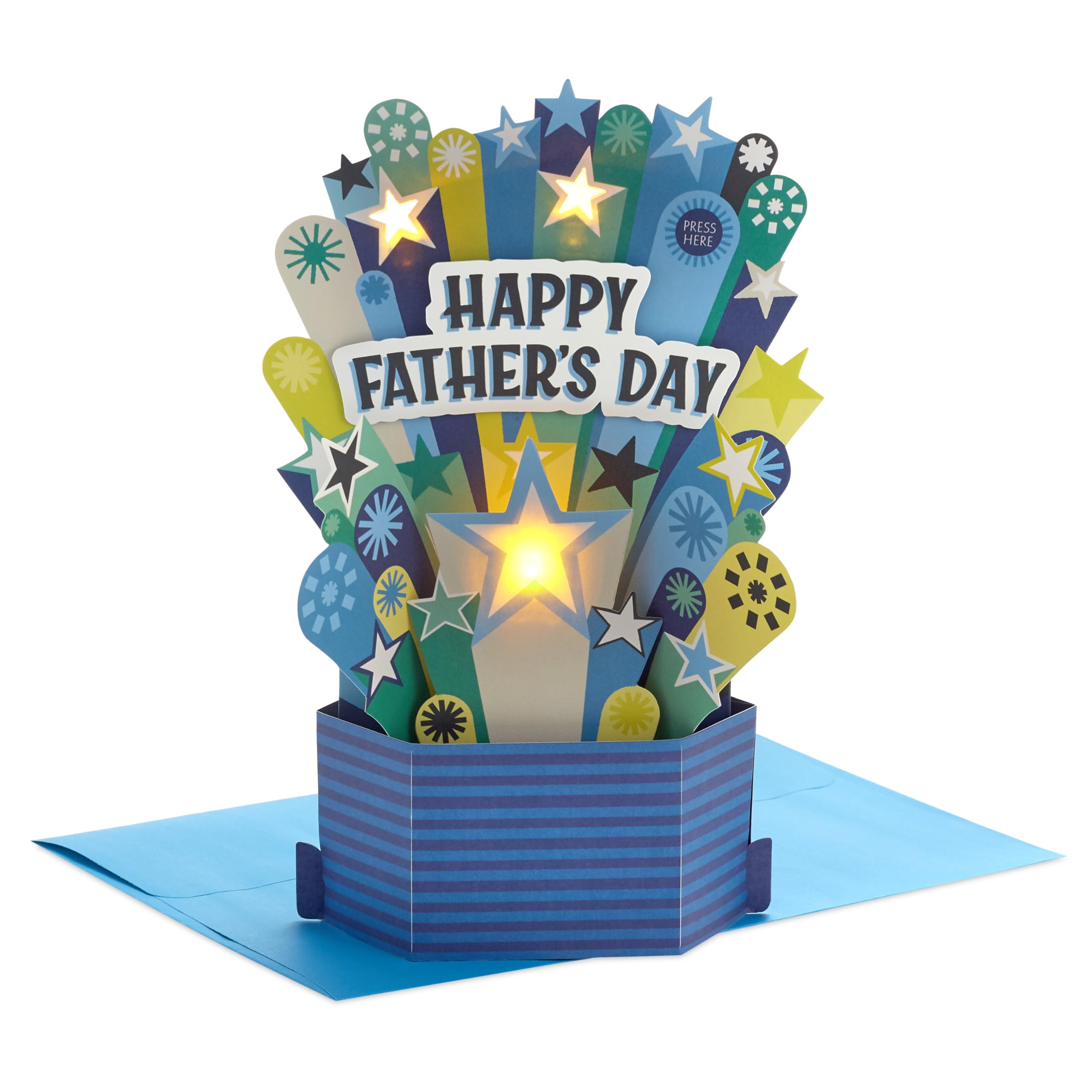 Hallmark Paper Wonder Fathers Day Card - 3D Pop Up Musical Light Up Banner Design