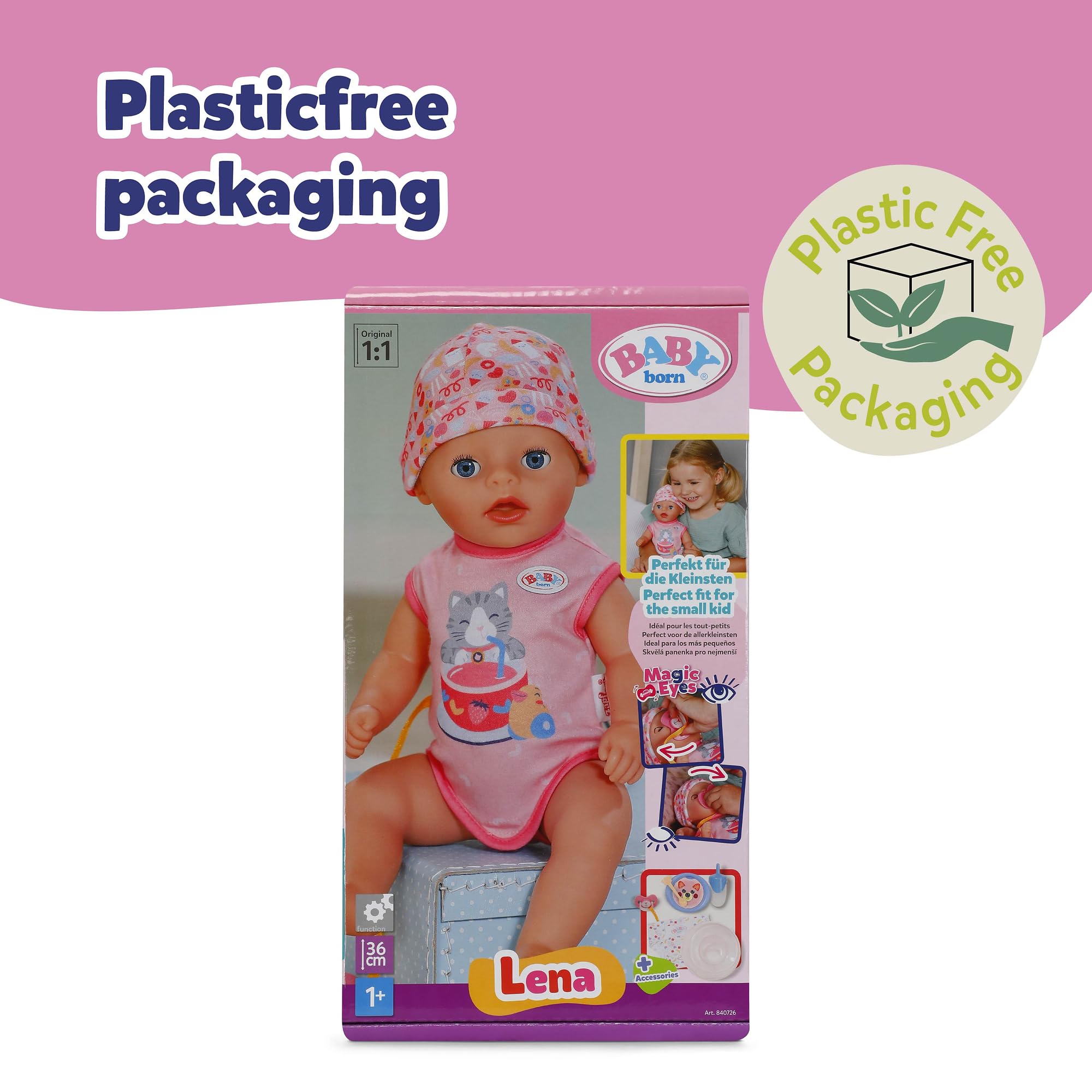 BABY born Lena Doll - 36 cm with 7 Mechanical Functions | Ages 1+ 9