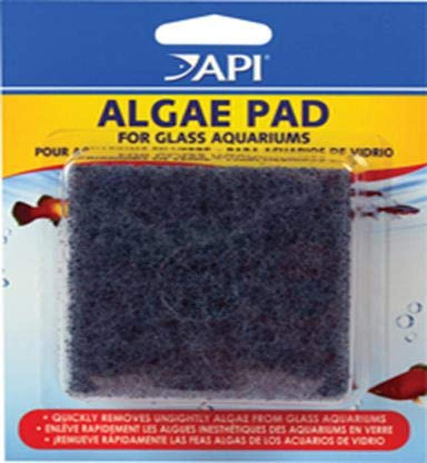 API Hand Held Algae Pad for Glass Aquariums - Durable Scrubbing Pad | 1 Count 1