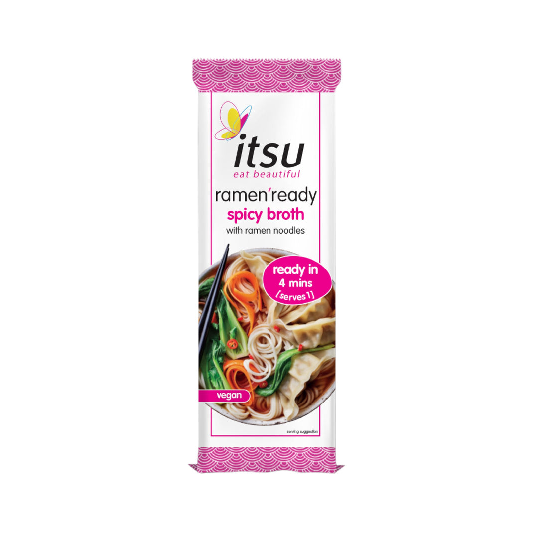 Itsu - Ramen Ready Noodles 86g | Original Spicy Broth | Authentic Japanese Flavor | Pack of 6