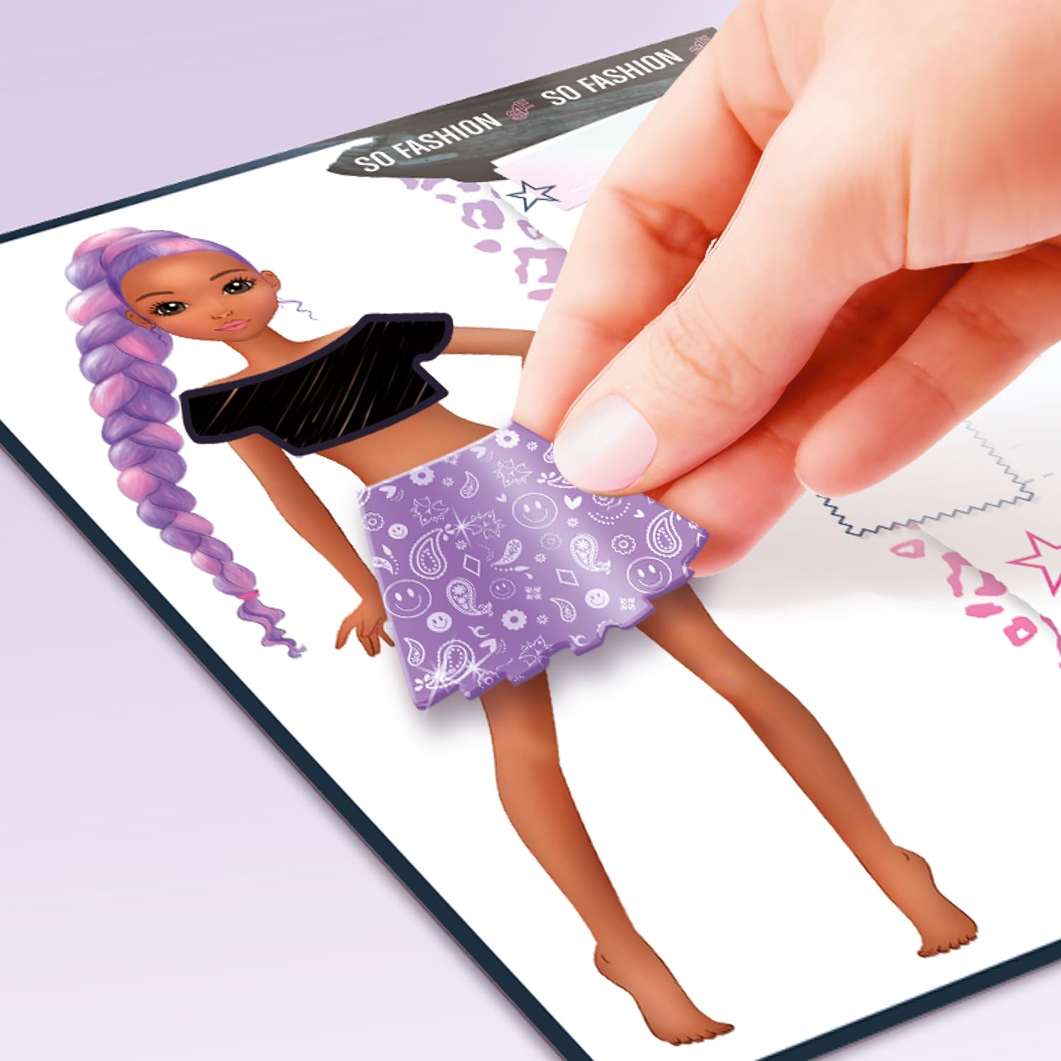 Canal Toys Style 4 Ever Fashion Designer Kit - Real Fabric & Stencils | 41 Pieces 7