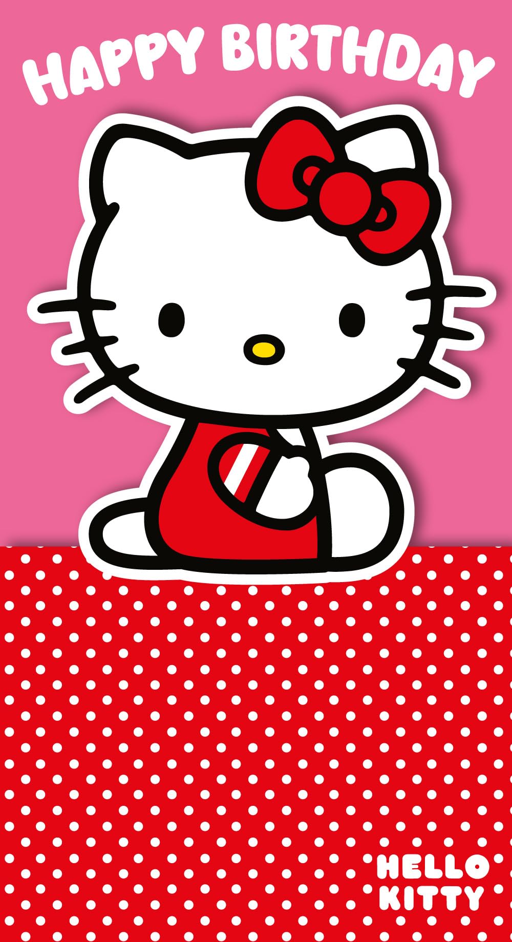 Danilo Promotions LTD Hello Kitty Birthday Card - 5x7 Inches | Blank Inside | Unisex Kids/Adults