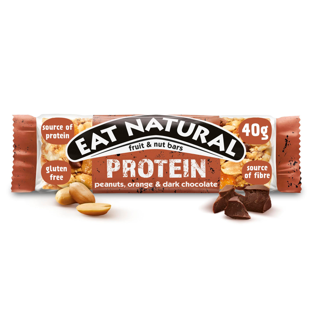 Eat Natural Protein Peanuts, Orange & Dark Chocolate Fruit & Nut Bar (12 x 40g)