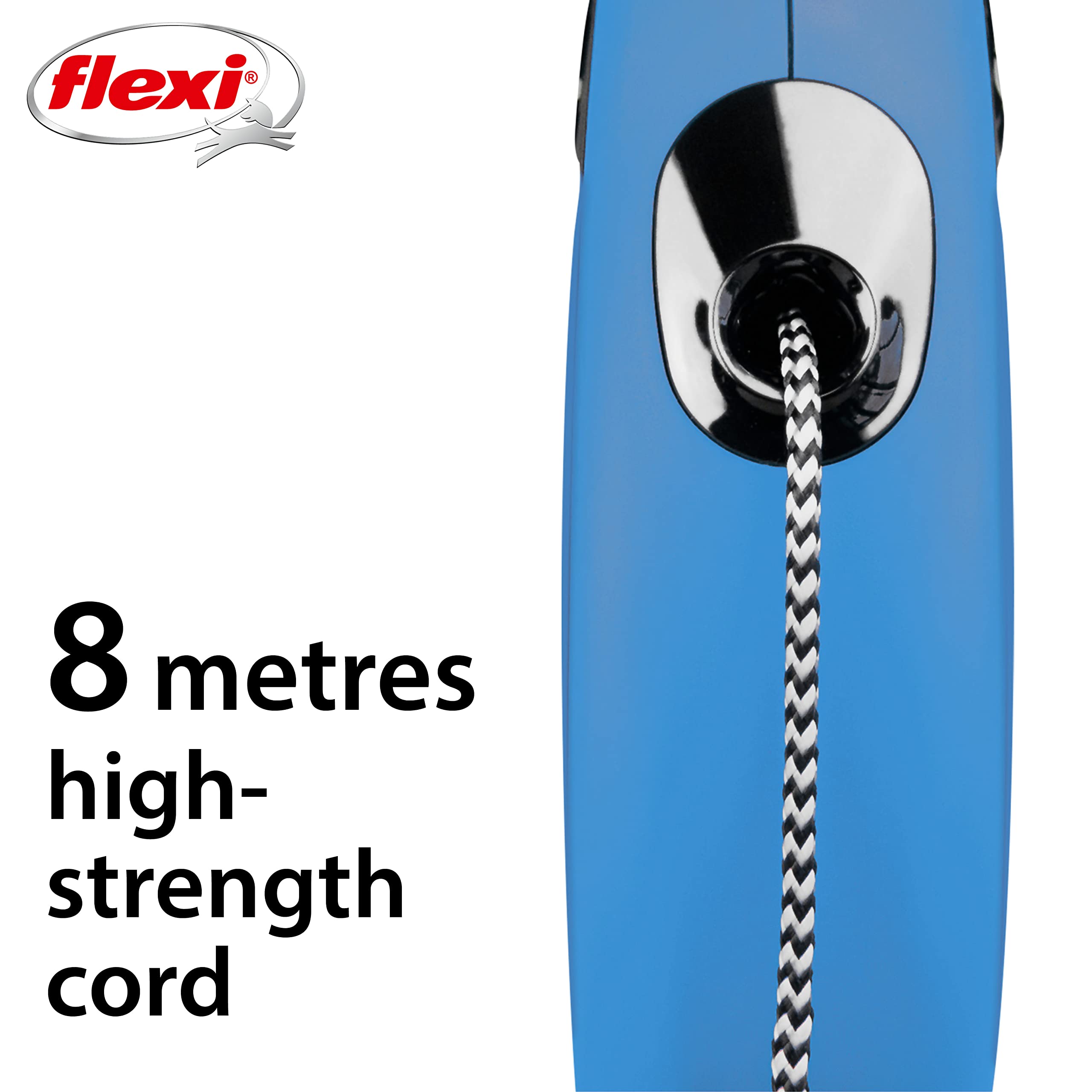 flexi New Classic Cord Retractable Lead - Small Dog | 8m Length | 12kg Max Weight 3