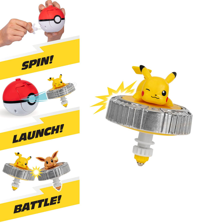 Pokémon PKW Battle Spinner Pack - Pikachu #1 & Poké Ball Launcher