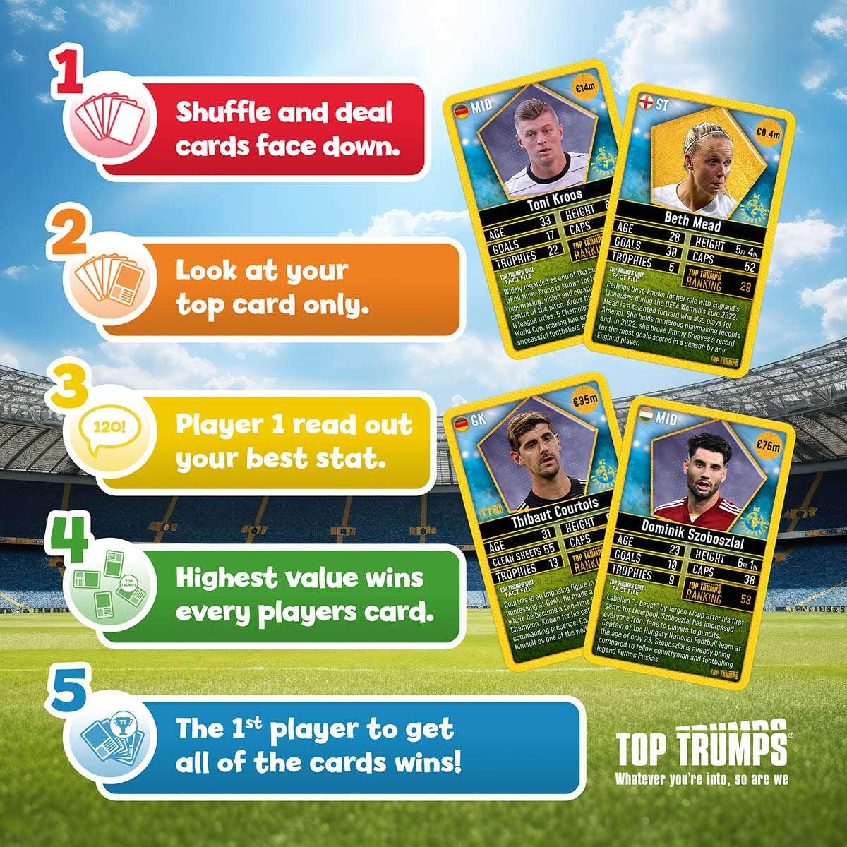 Top Trumps World Football Stars Top 200 Card Game Pack 2 | Ages 6+ | Unisex Children | Portable 4