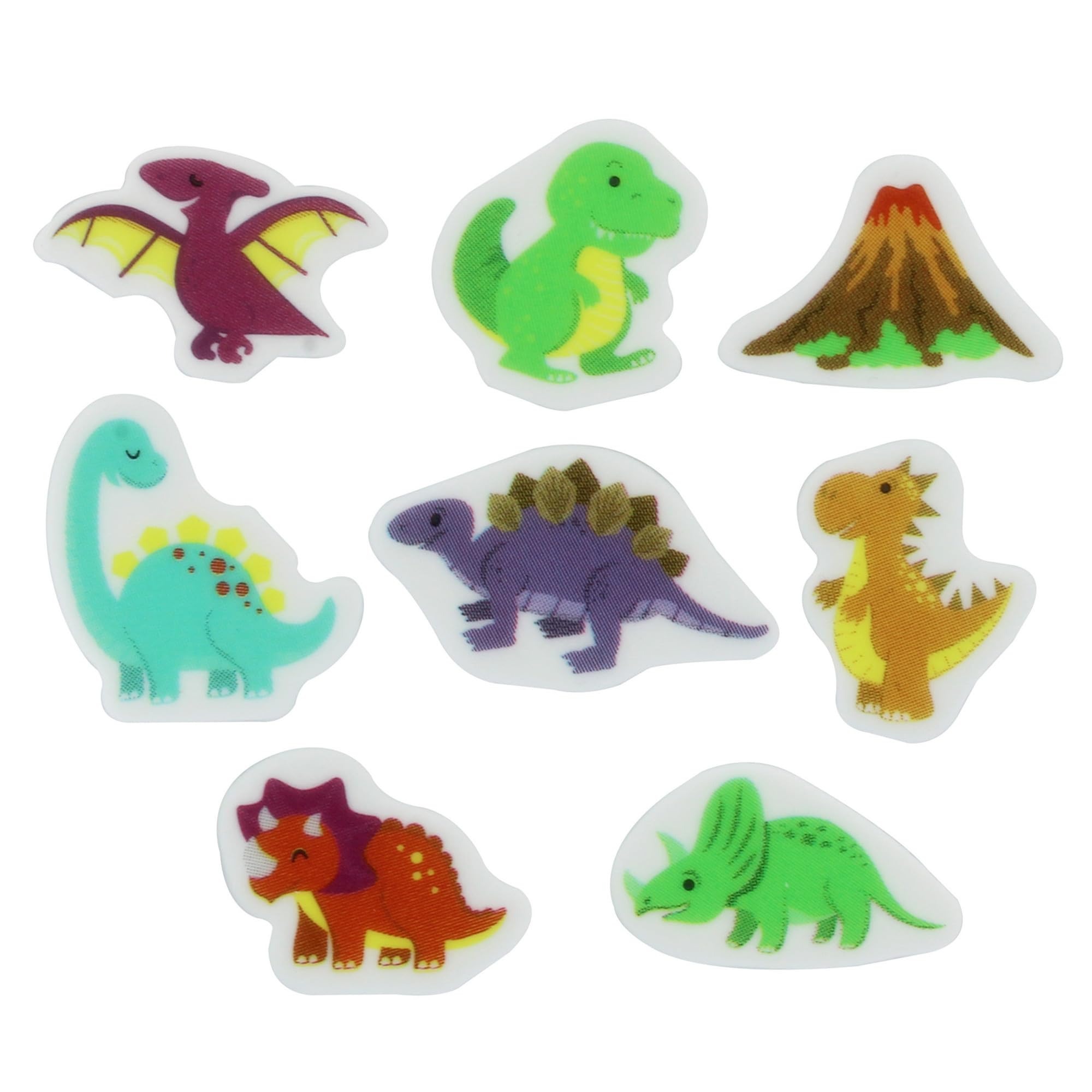 Culpitt Dinosaur Sugar Decorations - 32 Edible Cupcake Toppers | Fondant Icing | 25mm-35mm 2