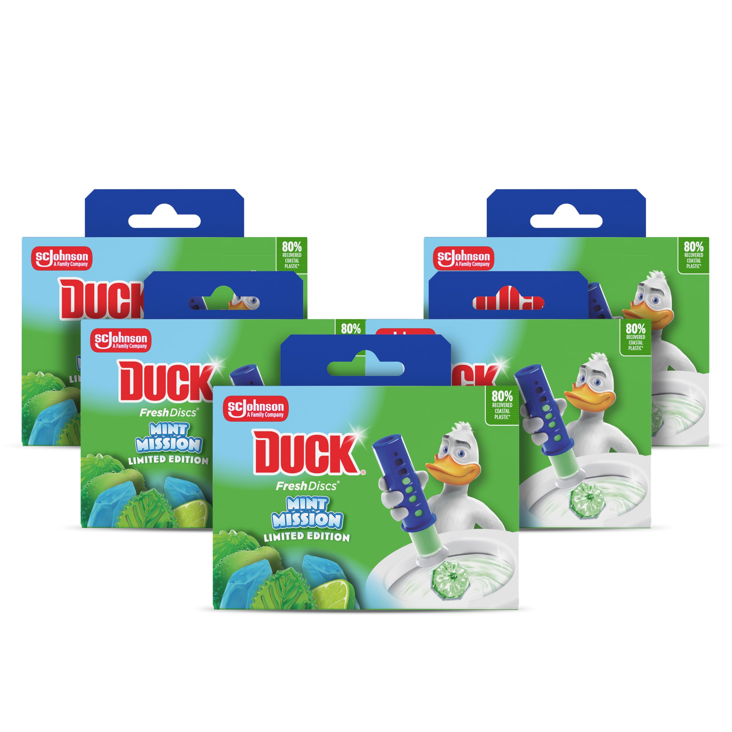 DUCK Fresh Discs Toilet Cleaner Starter Kit - Continuous Fragrance & Limescale Prevention | 5 Discs 1