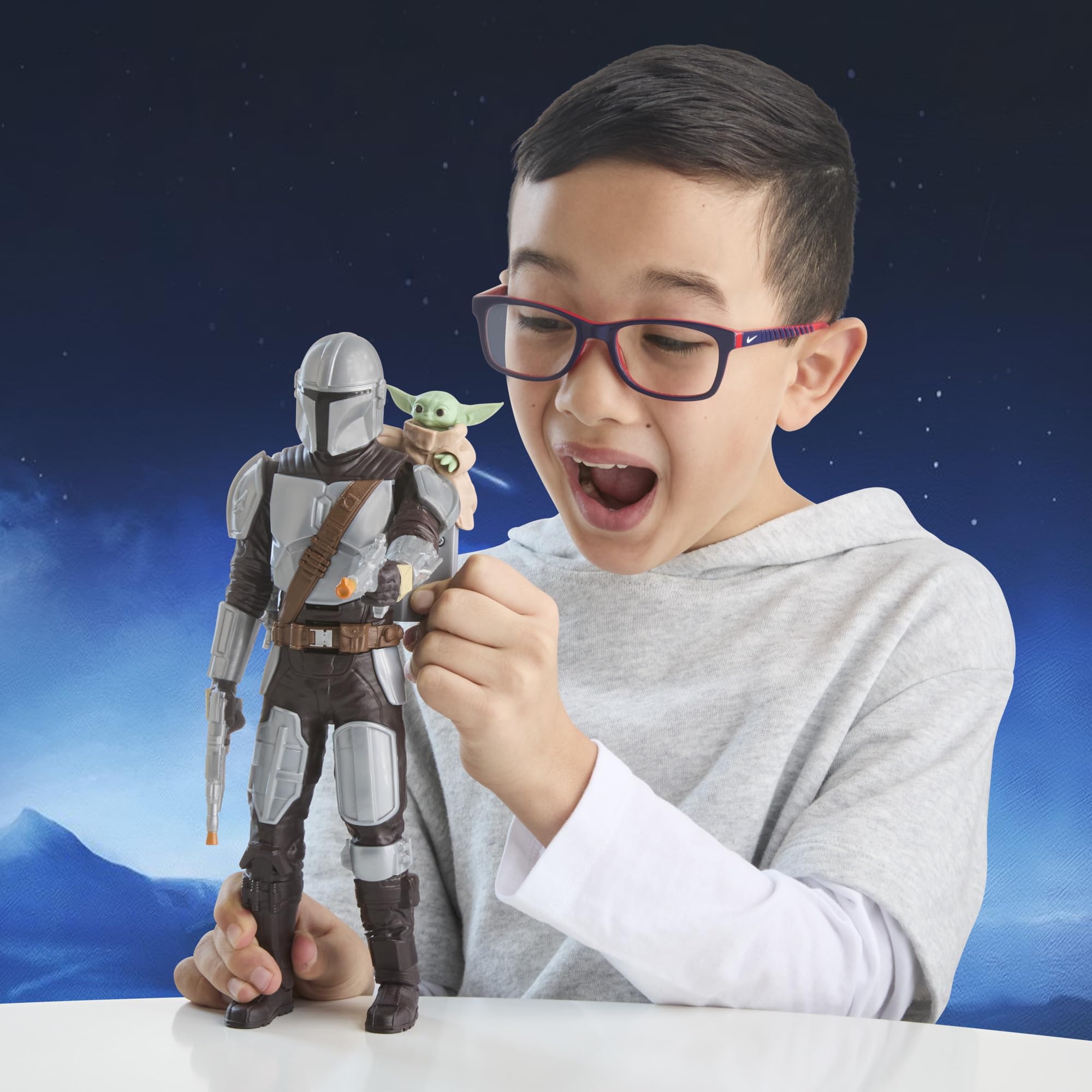 Star Wars The Mandalorian & Grogu Bounty Blaster Action Figure - 28 cm | Interactive Sound & Movement 4