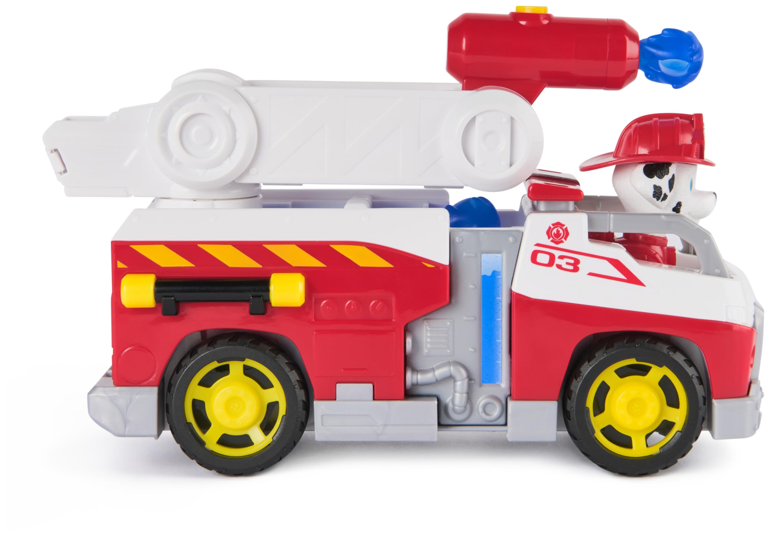 Paw Patrol Marshall Rescue Fire Engine with Action Figure & Projectile Launcher - Fire Truck Toy for Kids 3+ 6