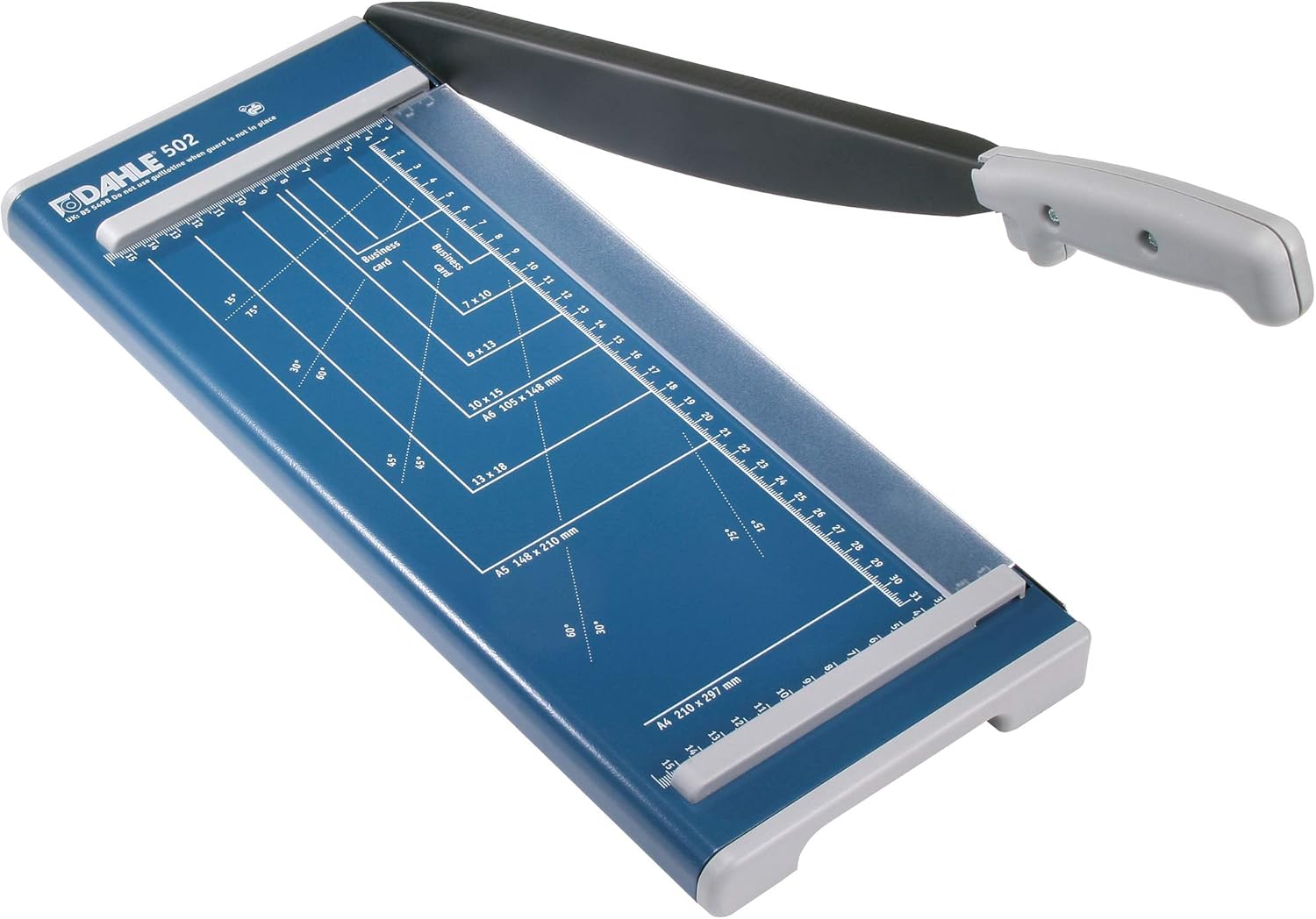 Dahle 502 Guillotine Paper Cutter (Cutting Performance up to 8 Sheets / DIN A4) Blue