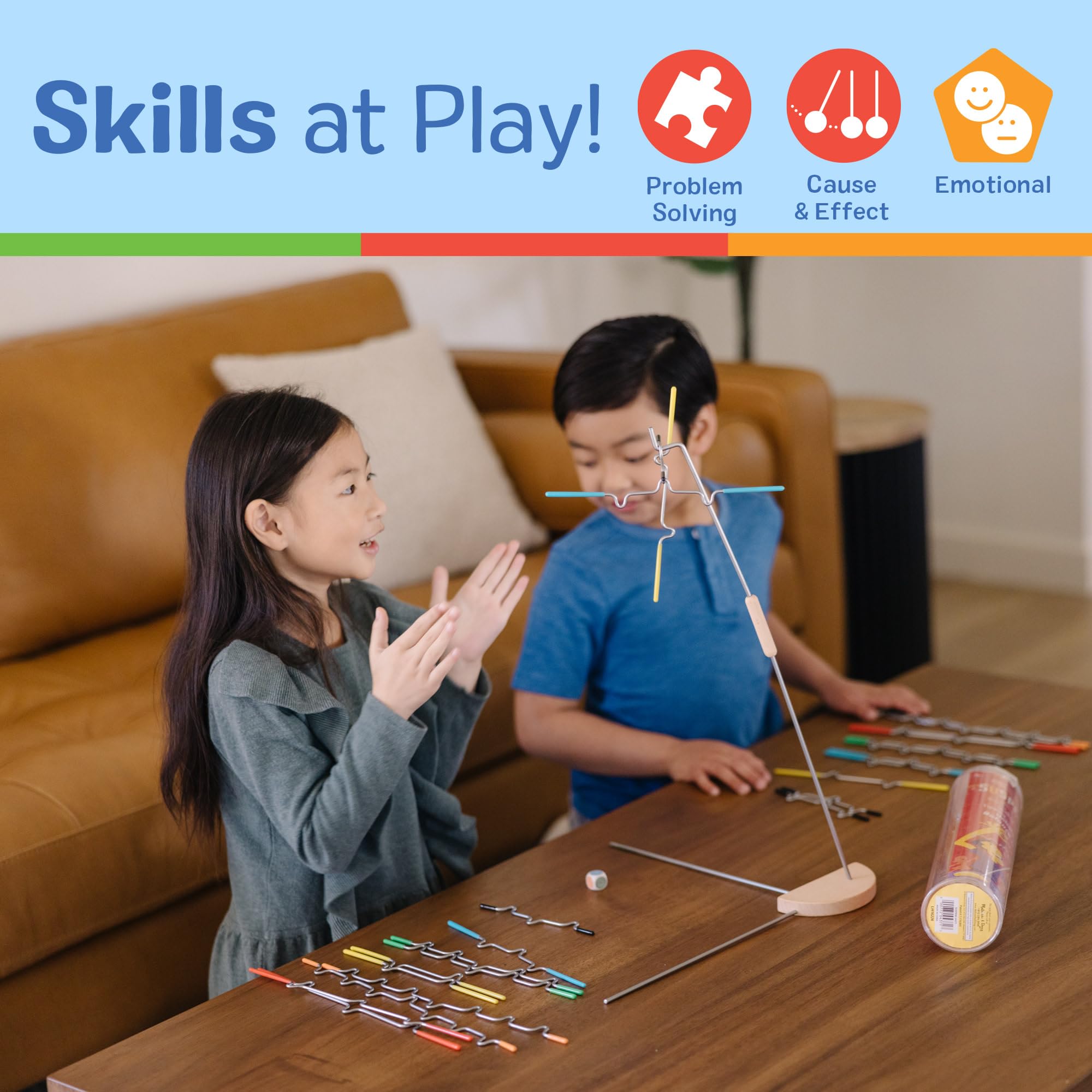 Melissa & Doug Suspend Balancing & Stacking Game | 1-4 Players | Ages 8+ | Multicolor Metal & Wood 5