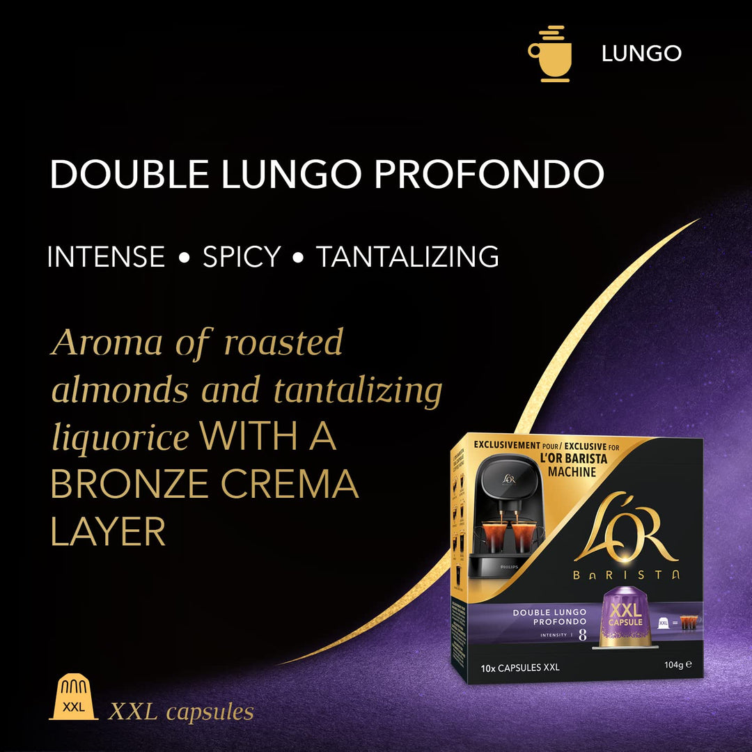 L'OR BARISTA Double Lungo Profondo XXL Aluminium Coffee Capsules (50 Pods) for L'OR BARISTA Machines
