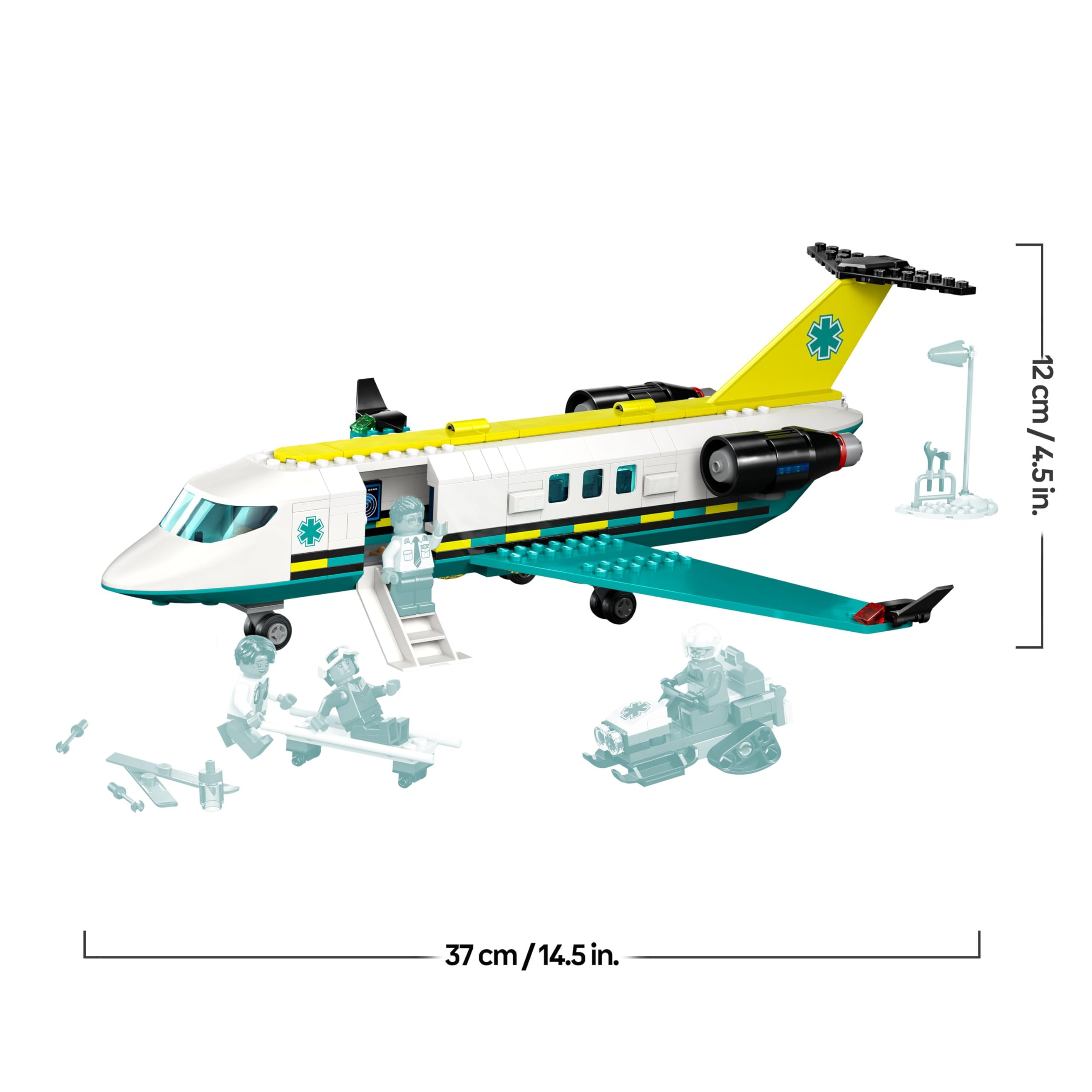 LEGO CITY 60465 Emergency Air Ambulance Plane Building Set for Ages 6+ 8