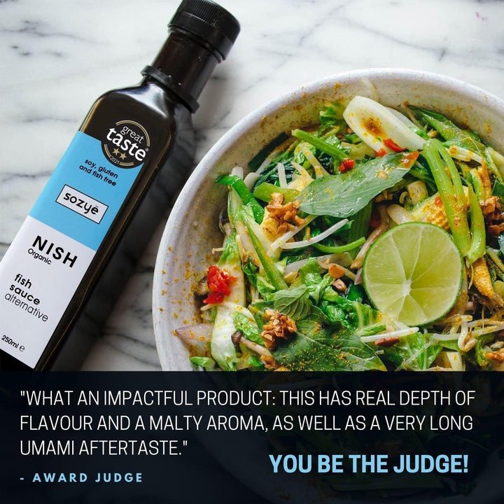 NISH Sauce – Organic Vegan Fish Sauce Substitute, Gluten Free, Soy Free, Made in UK