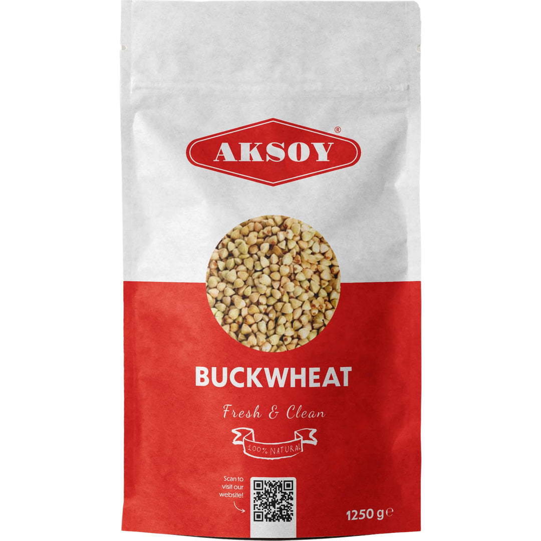 AKSOY Buckwheat 1.25KG Hulled Buckwheat Groats – Raw, Vegan, Non-GMO Whole Grain