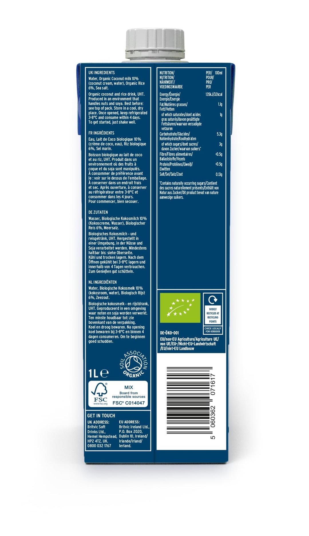 Plenish Organic Unsweetened Coconut Milk (1 Litre)