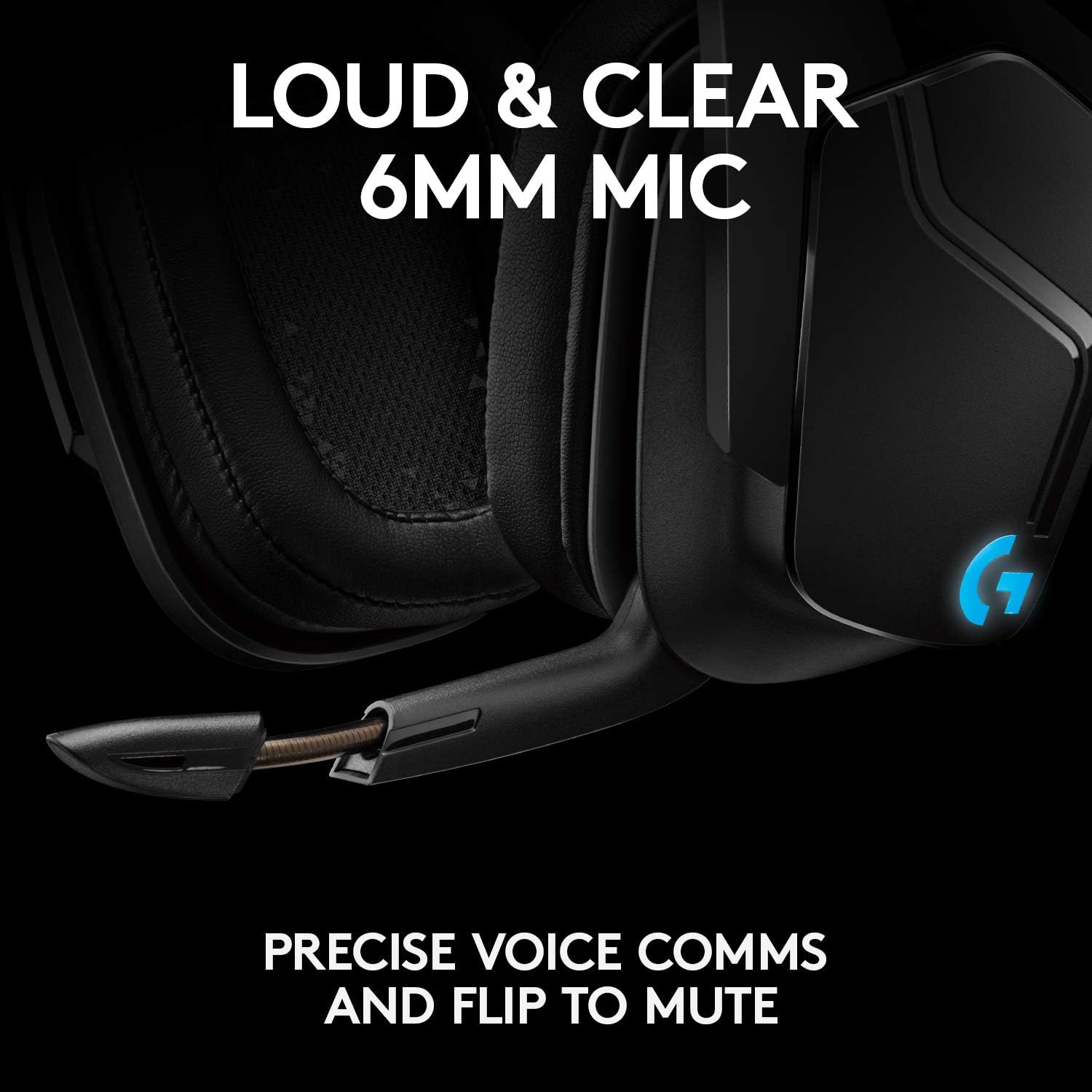 Logitech G935 Wireless Gaming Headset with 7.1 Surround Sound, DTS Headphone:X 2.0, LIGHTSYNC RGB, 50 mm Pro-G Drivers, 6 mm Mic 8