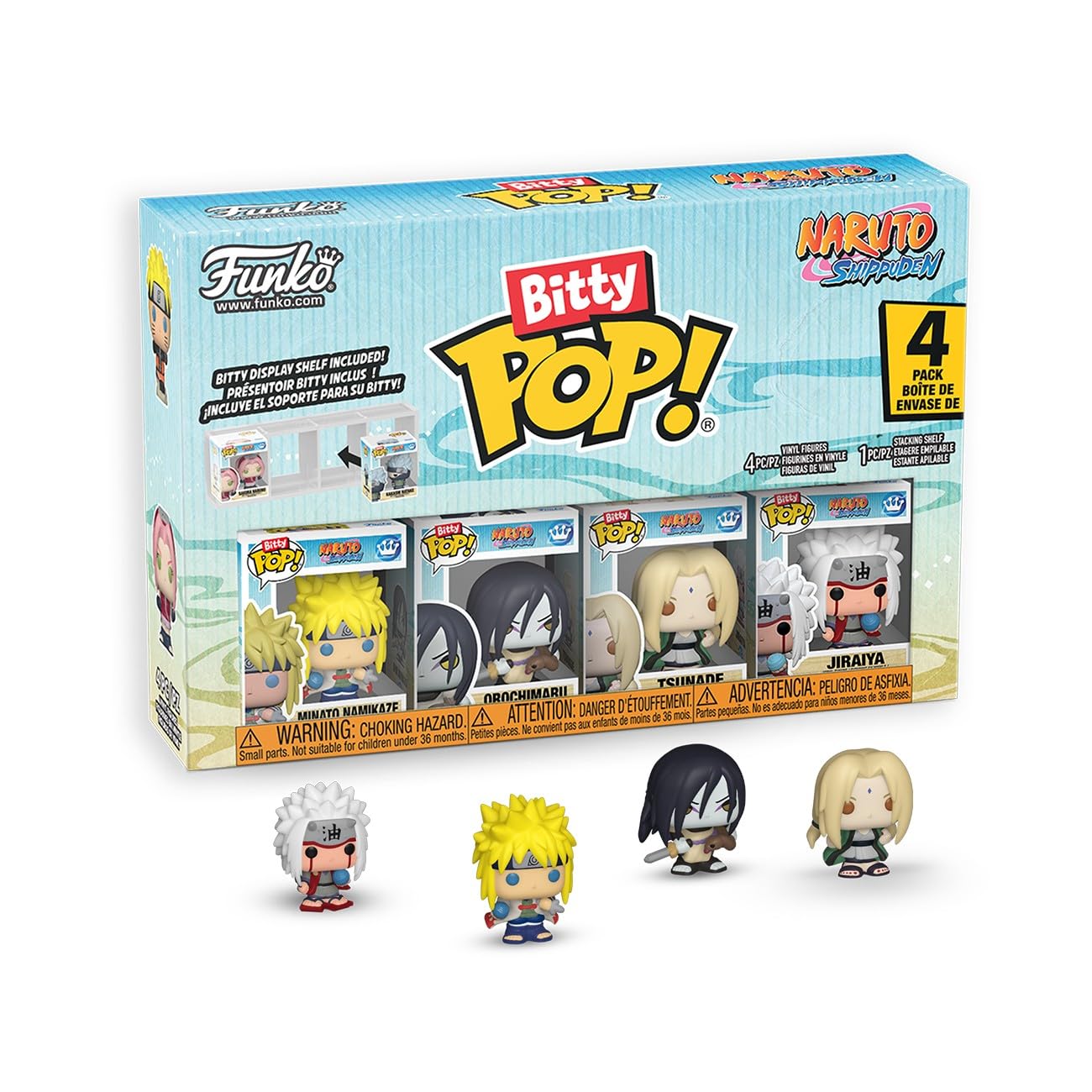 Funko Bitty POP! Naruto Shippuden - Team 2 4 Pack Collectable Vinyl Figures | Minato Namikaze 1