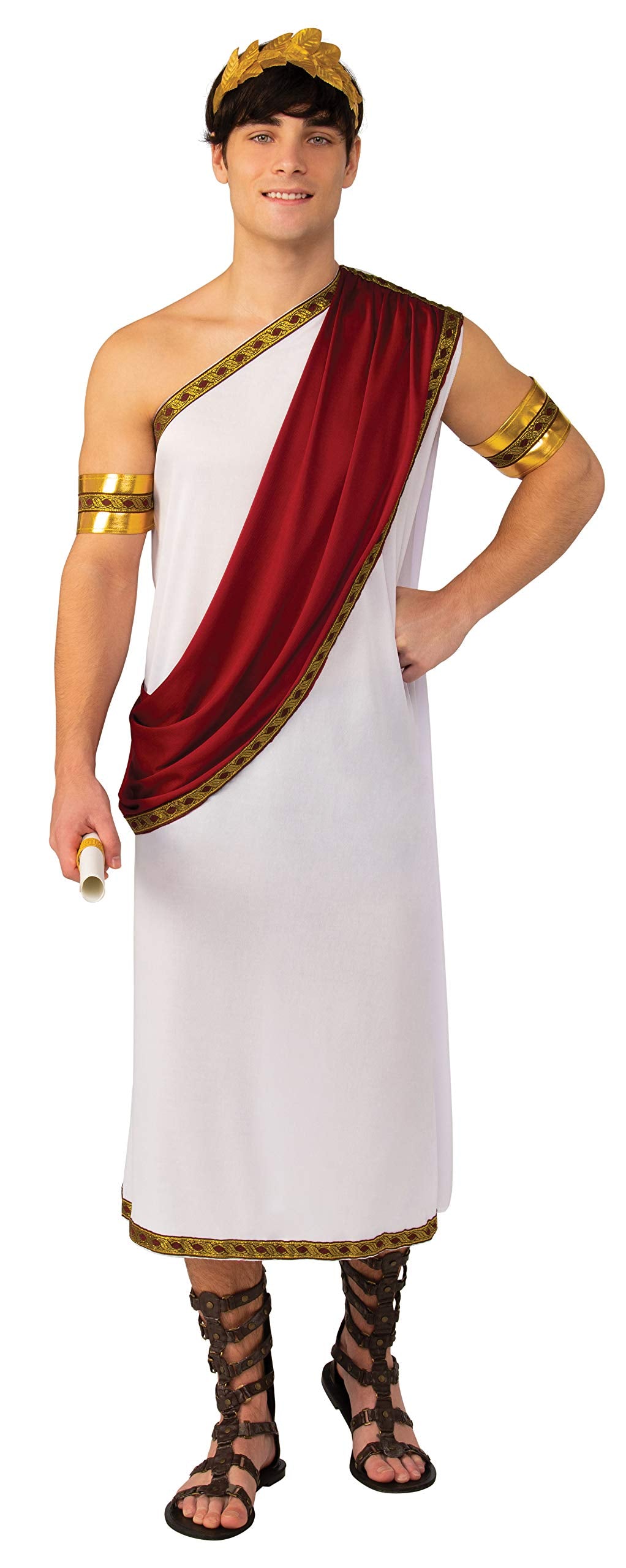 Bristol Novelty Caesar Costume - Toga with Drape, Headband & Armbands | One Size | Polyester