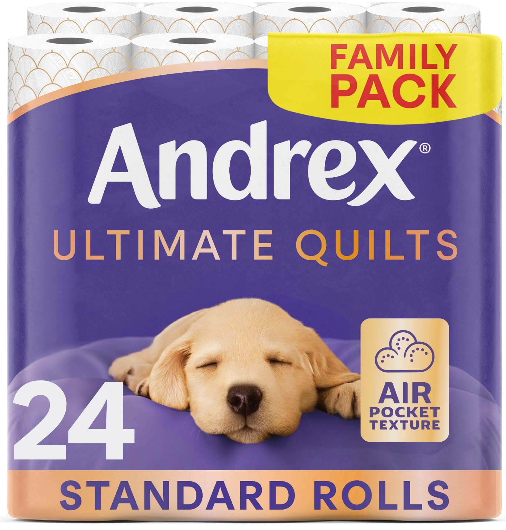Andrex Ultimate Quilt Toilet Roll - 24 Rolls, 3-Ply, Thick & Super Soft Sheets 1