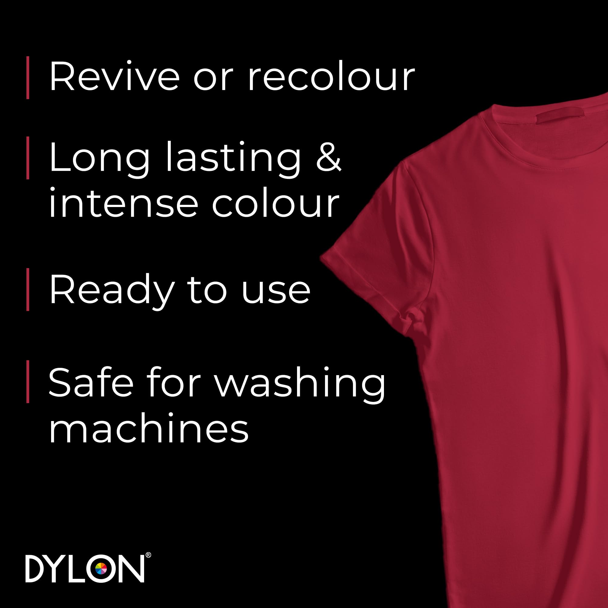 DYLON - Washing Machine Fabric Dye Pod for Clothes & Soft Furnishings 350g – Tulip Red 8