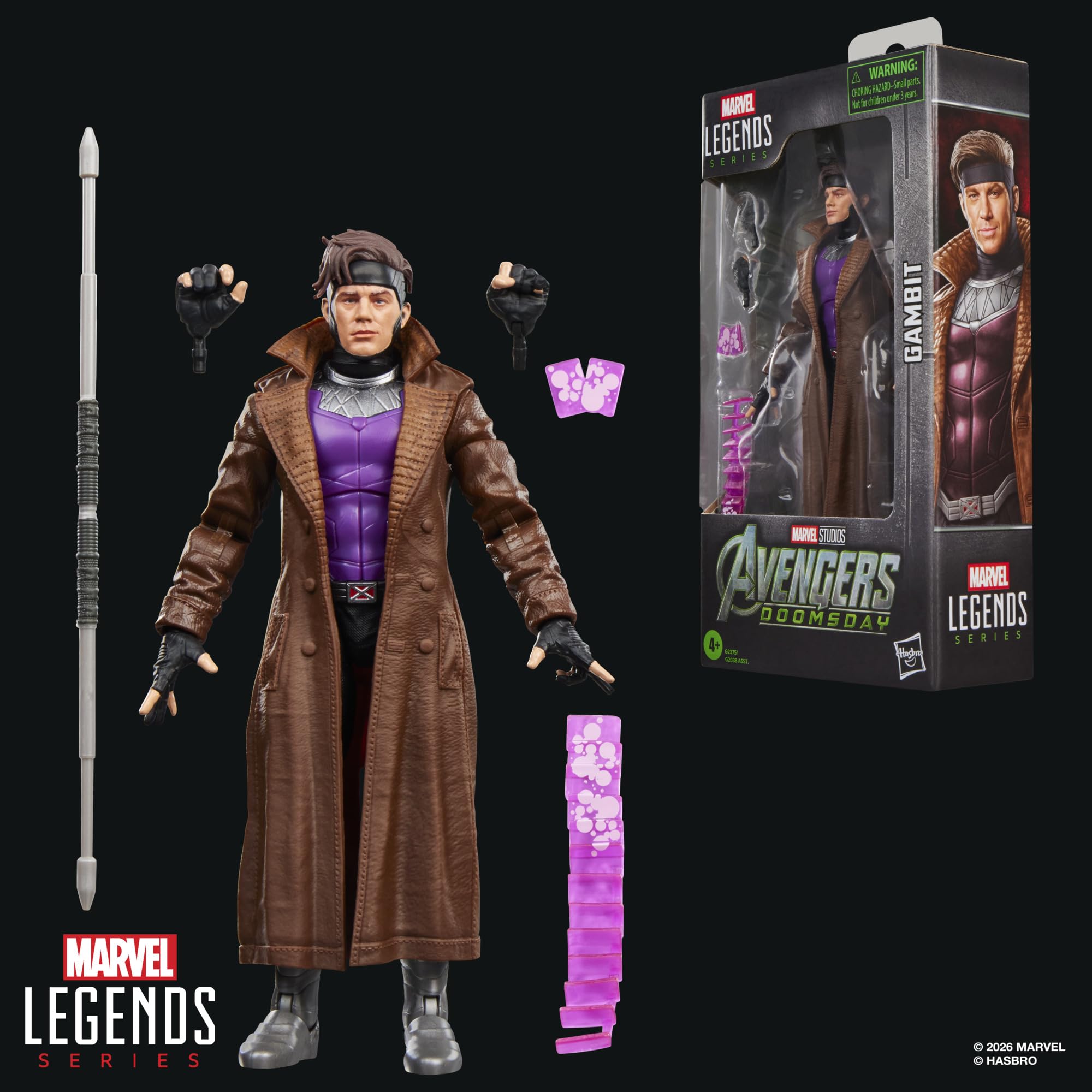 Marvel Legends Series Gambit Action Figure - 15cm Scale, 6 Accessories, Ages 4+ 9